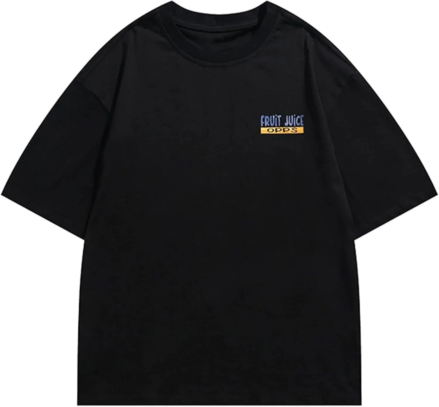 Aelfric Eden Mens Oversized T Shirts Tees Cute Print Crew Neck Cotton Tops Streetwear Casual Shirt