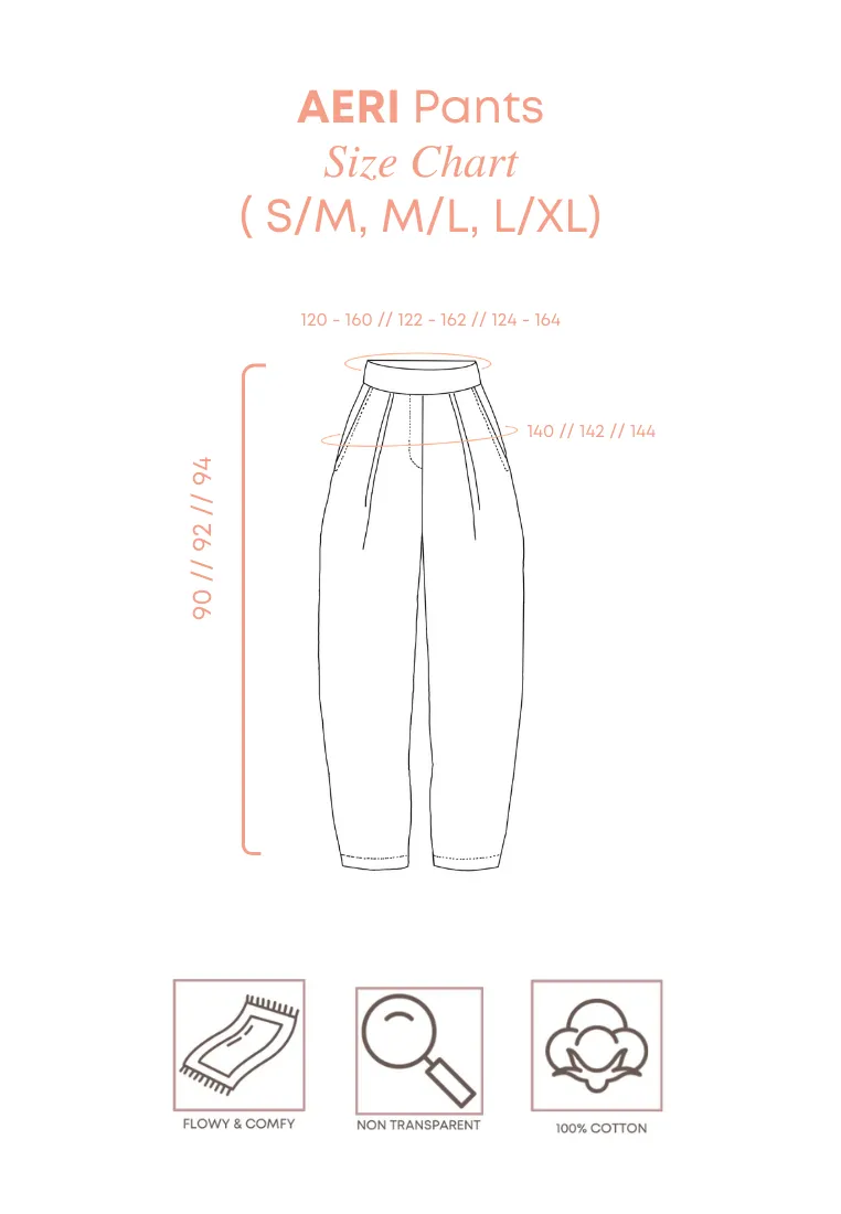 AERI Linen Basic Ankle Pants - Light Cream