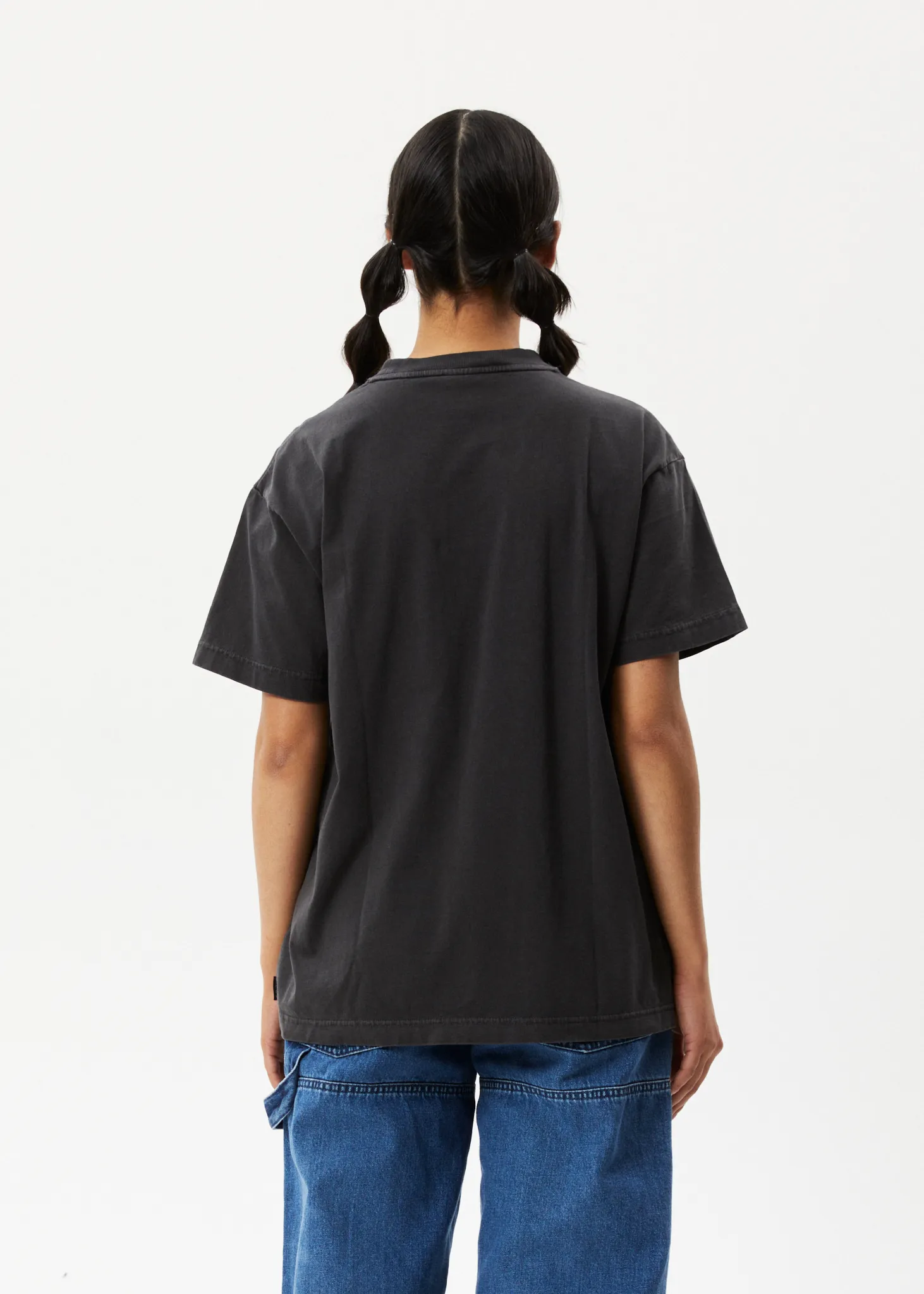 AFENDS Womens Intergalactic Slay - Oversized Graphic T-Shirt - Stone Black