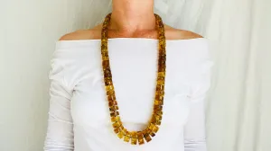 Amber Heishi Beaded Necklace. Pucca. Mexican Amber