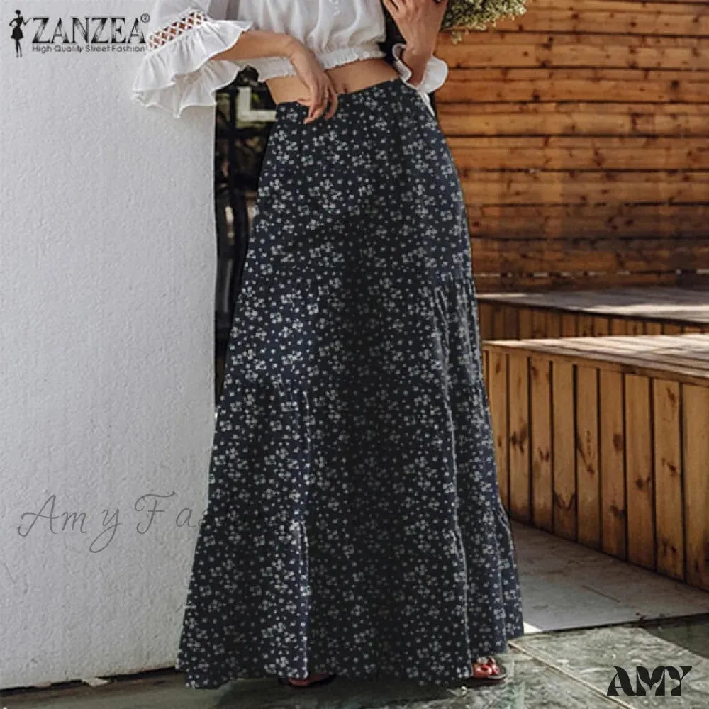 Amy Fashion - Casual Elastic Waist Long Solid Pants