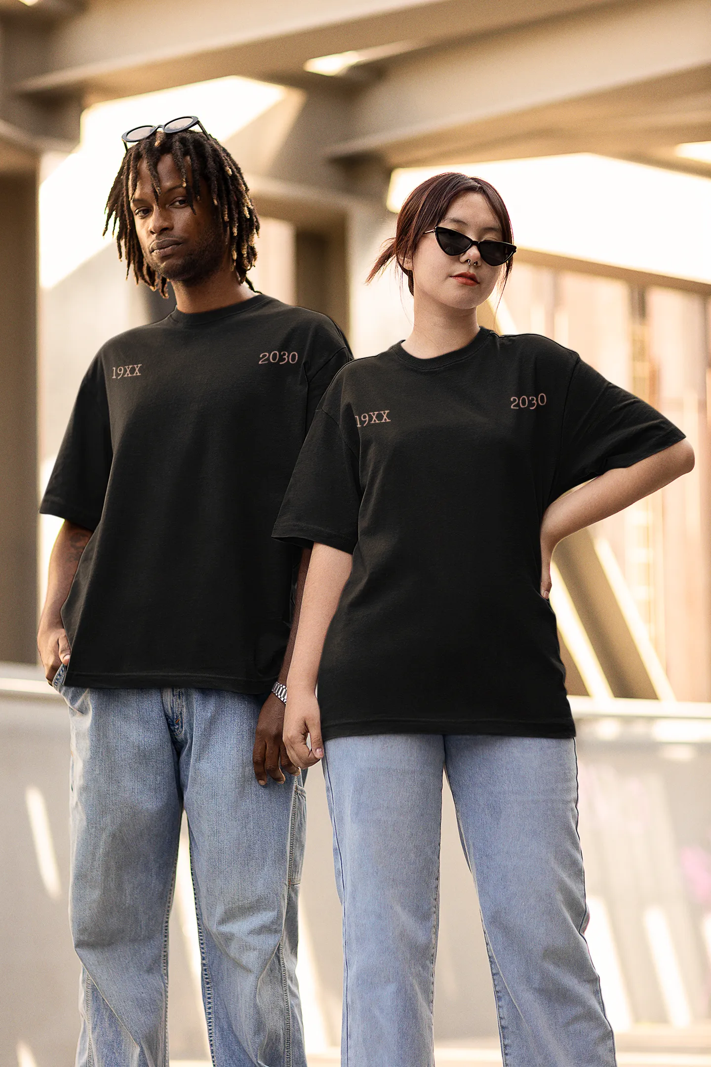 ANDREW MARTINI RIBS BLACK OVERSIZED T-SHIRT