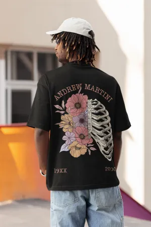 ANDREW MARTINI RIBS BLACK OVERSIZED T-SHIRT