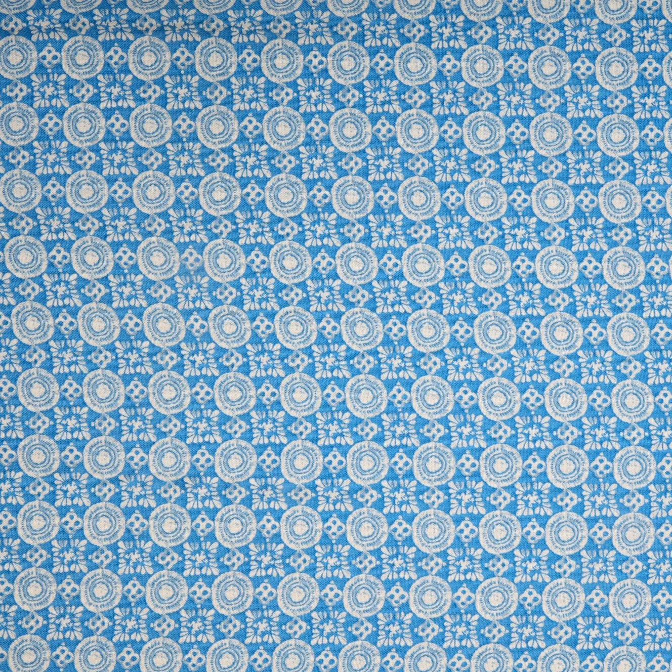 Blue Digital Print Rayon Fabric , 60 Inches