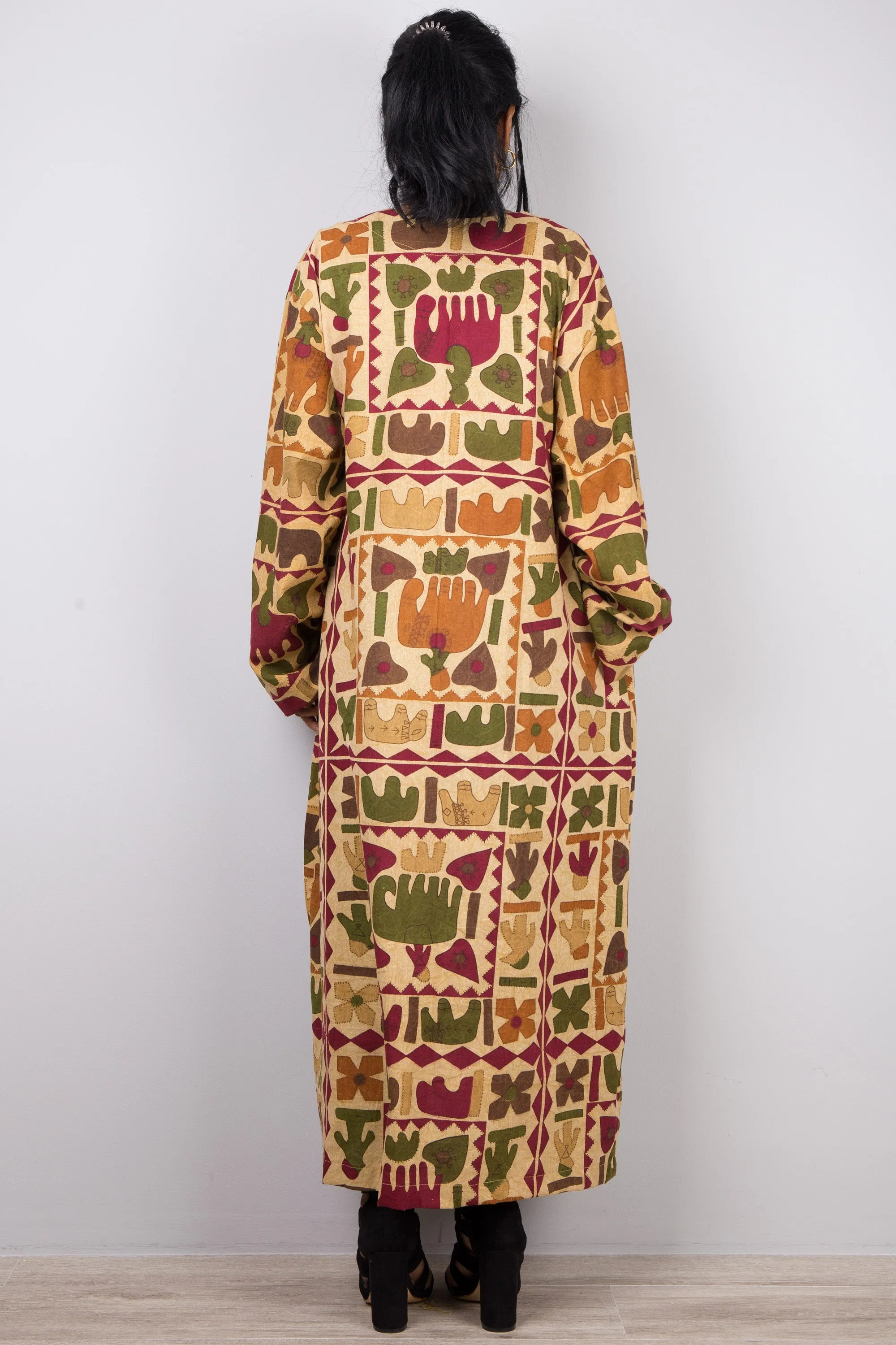 Boho Kimono Cardigan, Indian Cotton duster vest, Beach cover up
