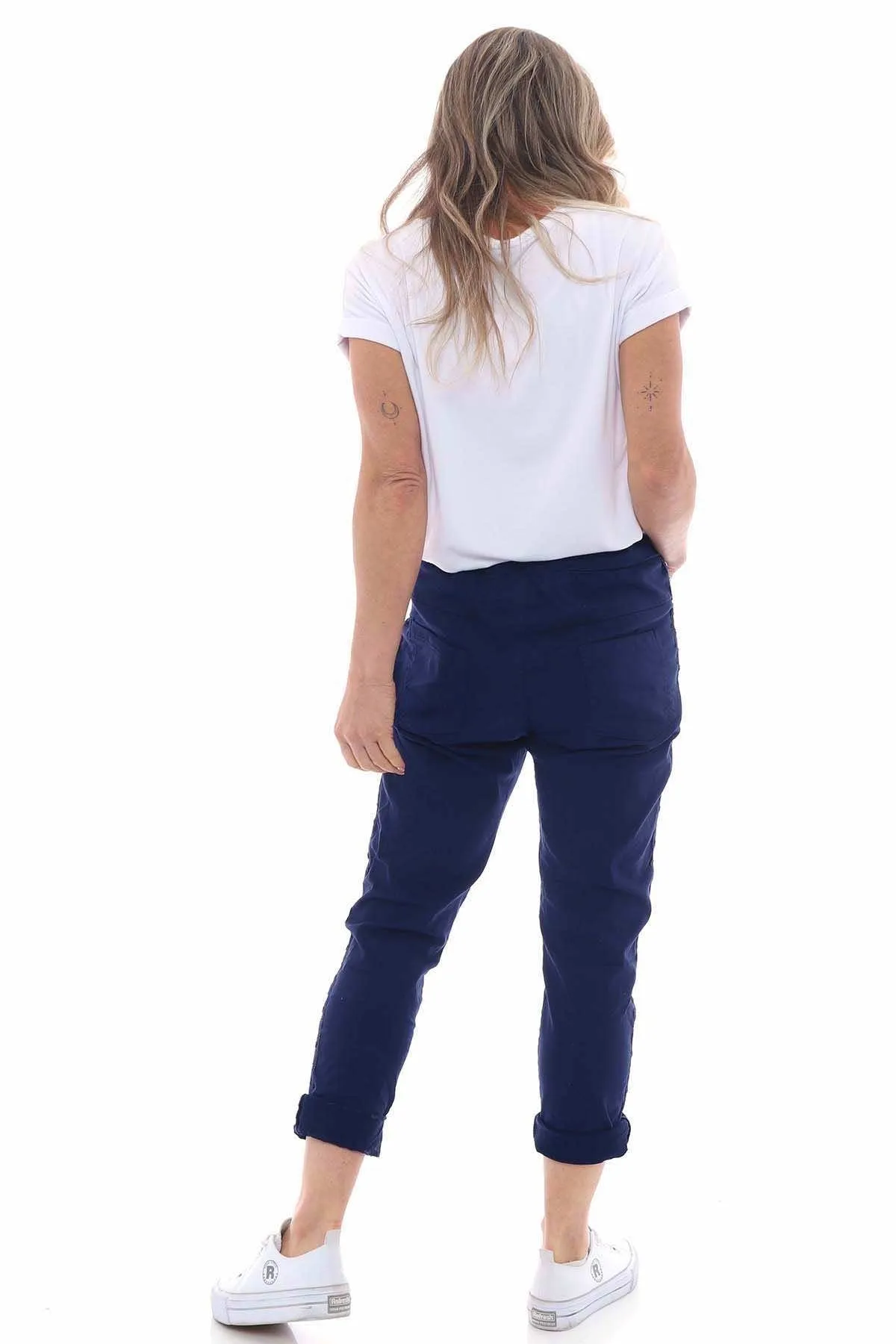 Brette Studded Trousers Navy
