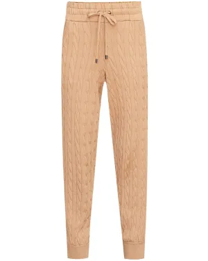Camel Cable Knit Auden Sweatpant
