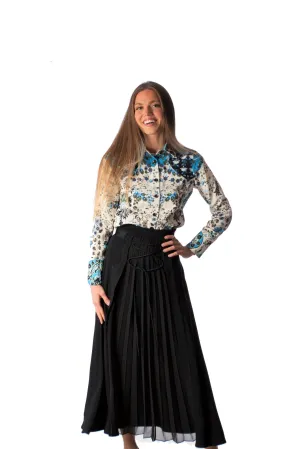 Center Pleated Skirt