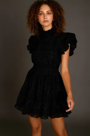 Chiffon Belted Mini Dress