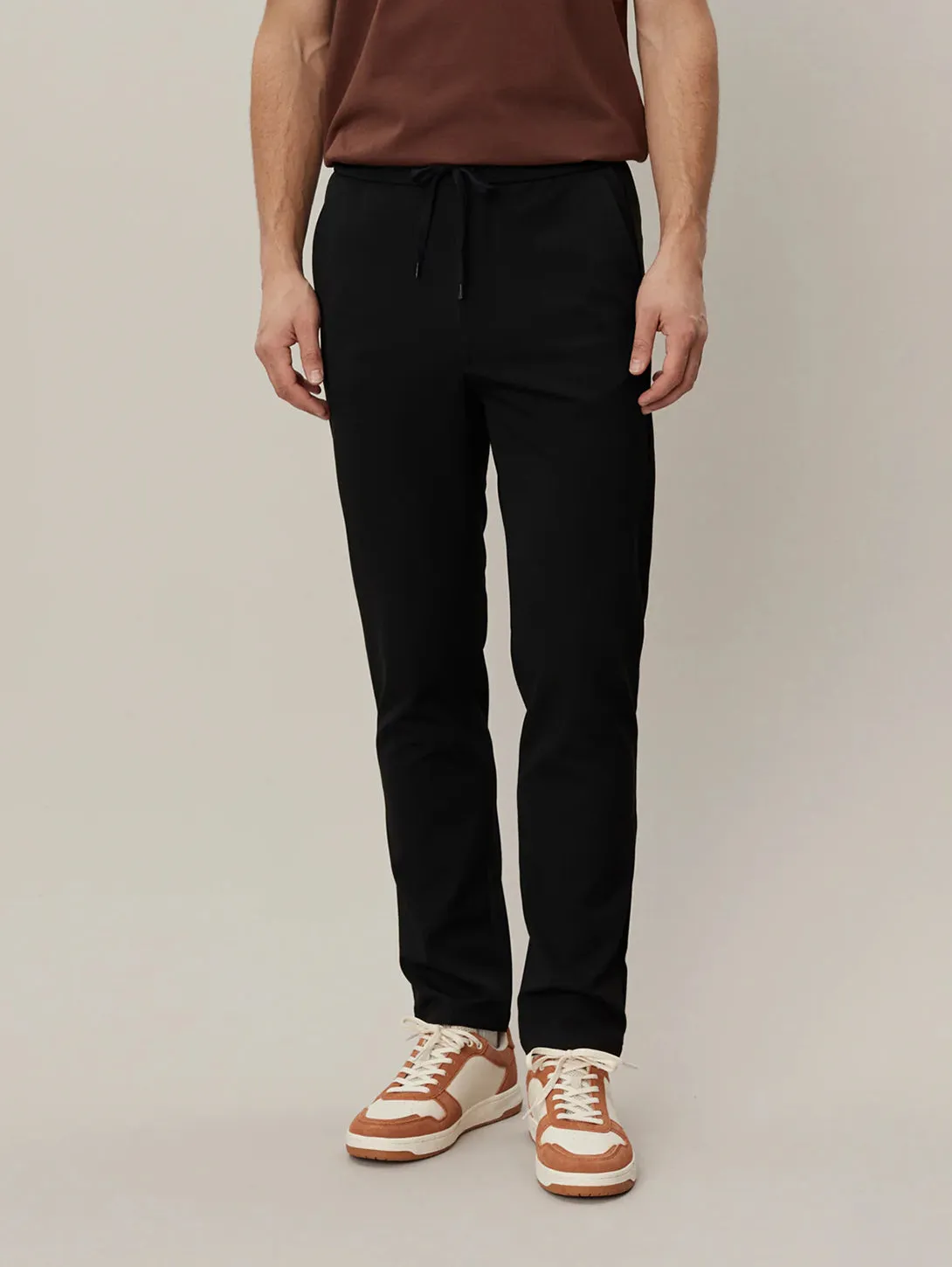 Como Tapered Drawstring Pants - Black