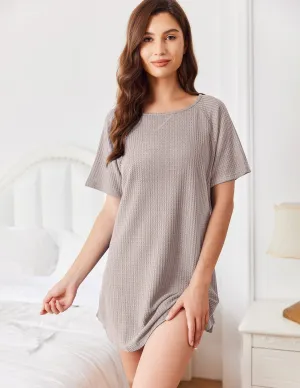 Cozy Waffle Knit Cover Ups Sleepshirts (US Only)