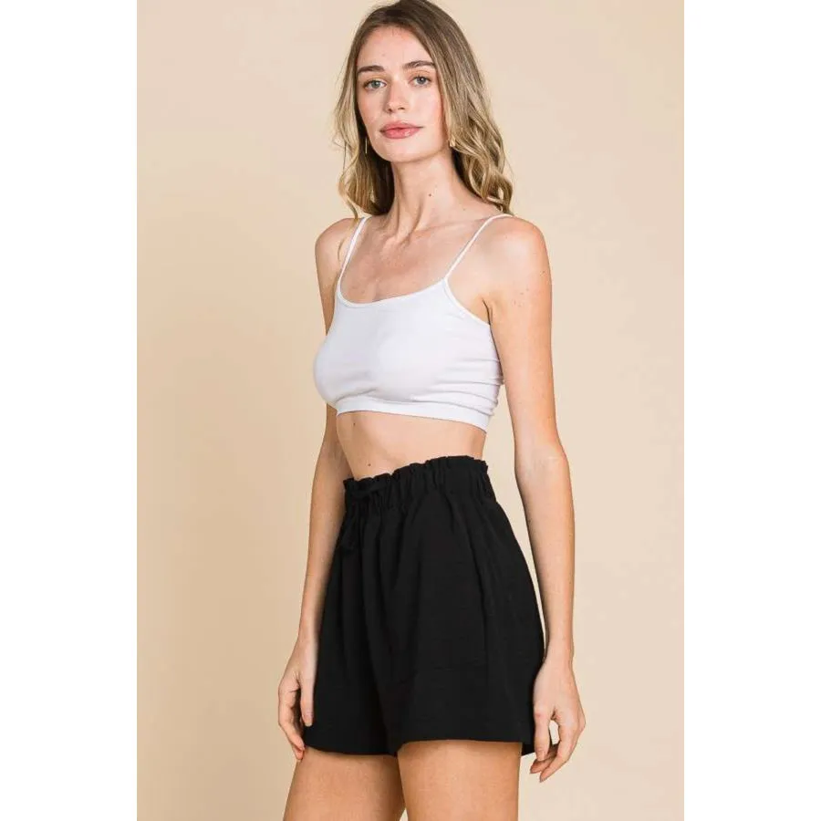 Culture Code High Waist Paper bag Shorts