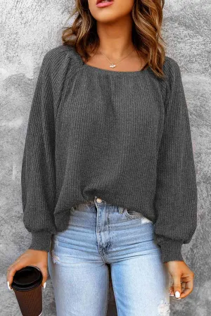 Don't Be Square Waffle-Knit Top