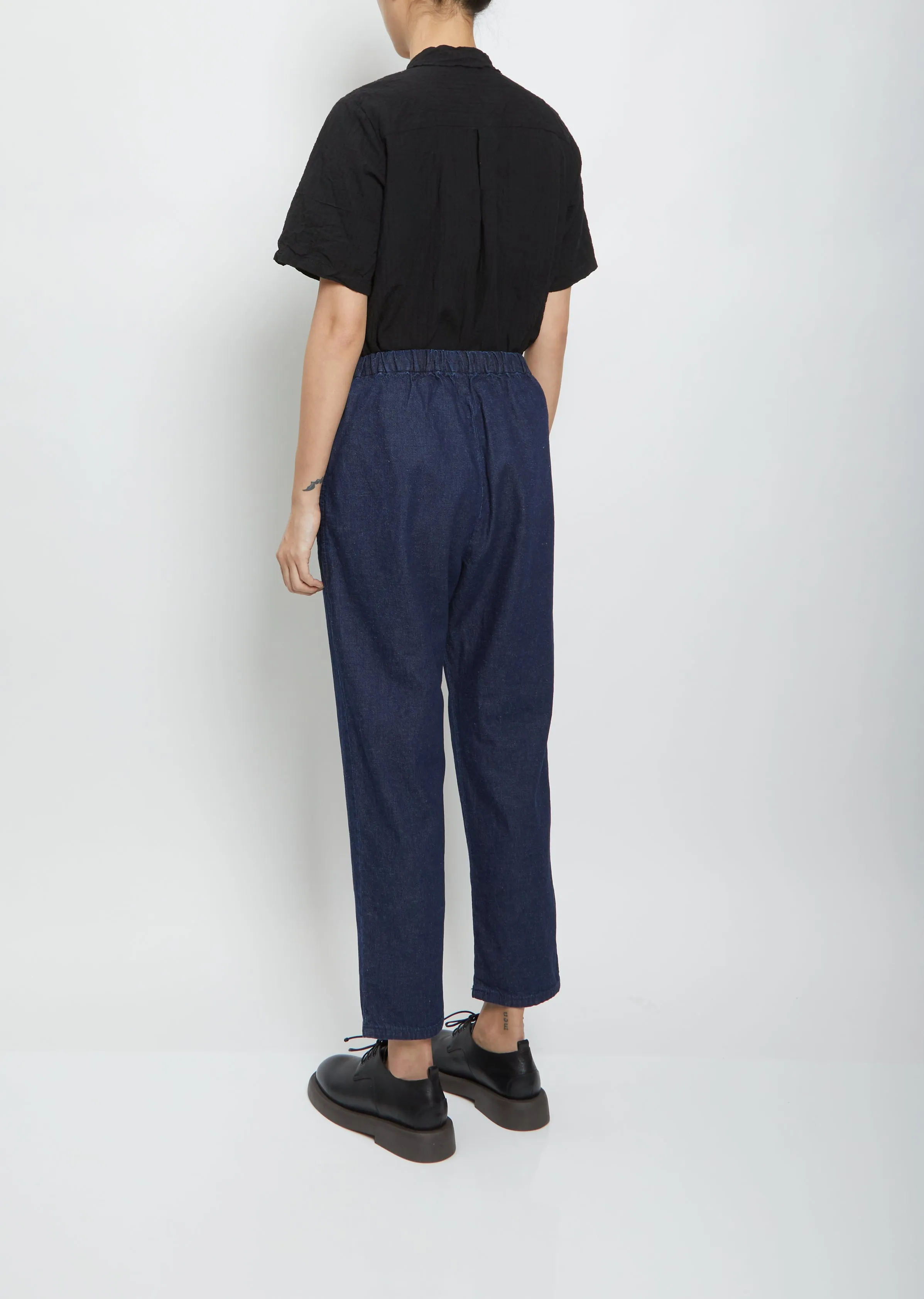 Drawstring Indigo Trousers