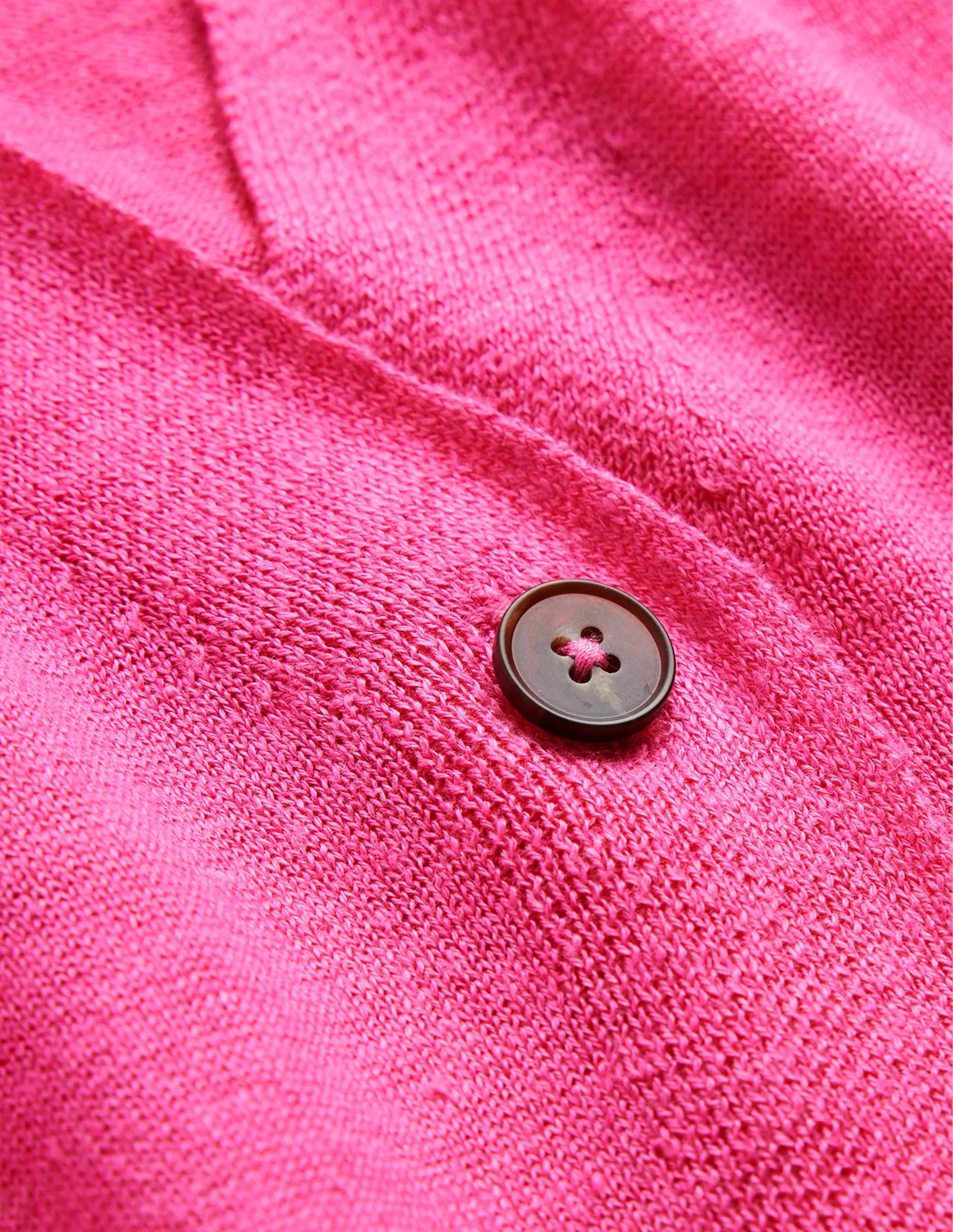 Drop-Shoulder Linen Cardigan-Festival Pink