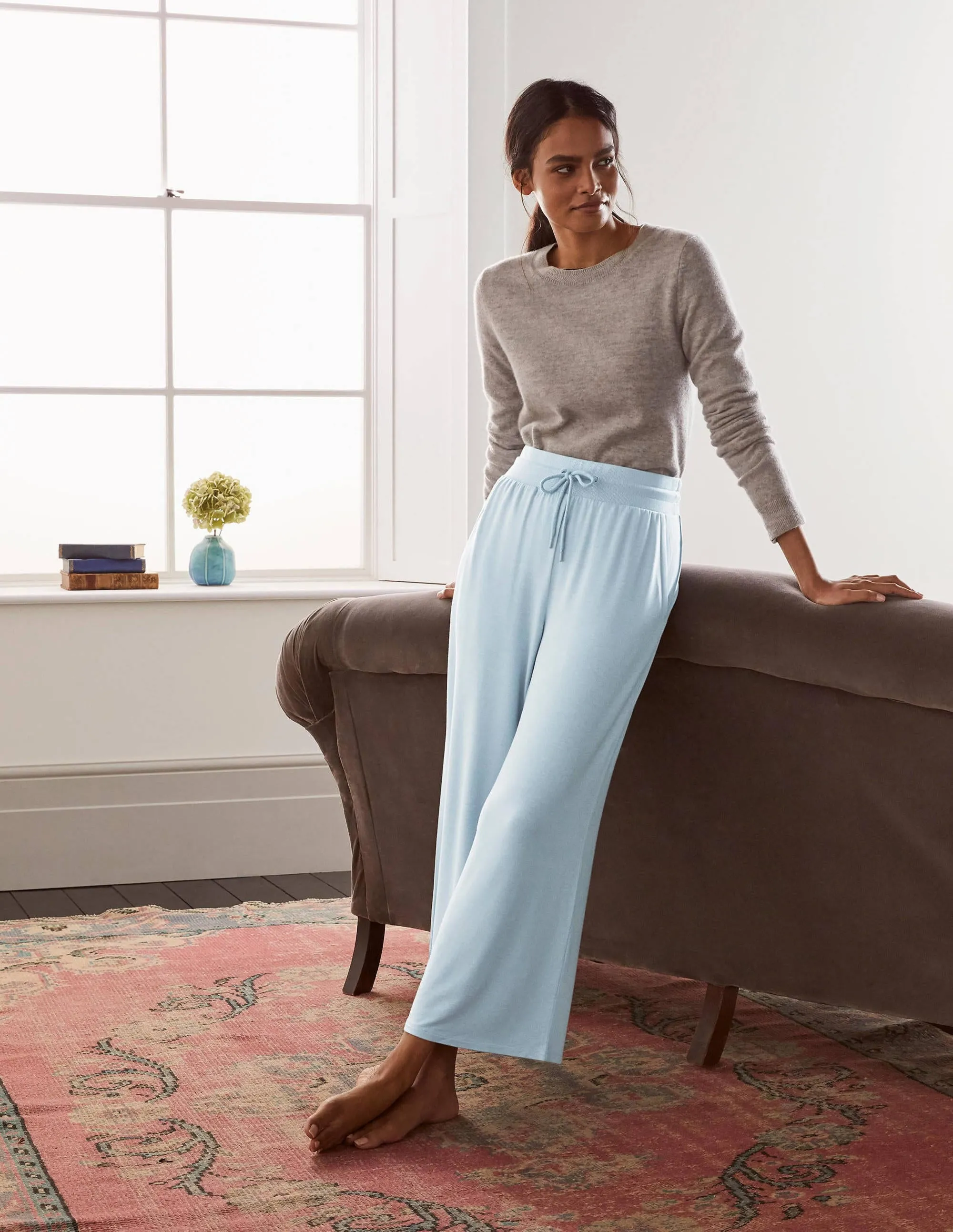 Emma Cropped Joggers-Surf