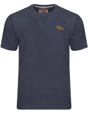 Essential Crew Neck T-Shirt in Mood Indigo Marl - Tokyo Laundry