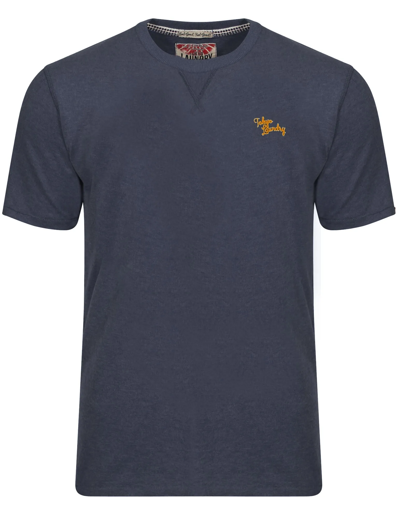 Essential Crew Neck T-Shirt in Mood Indigo Marl - Tokyo Laundry