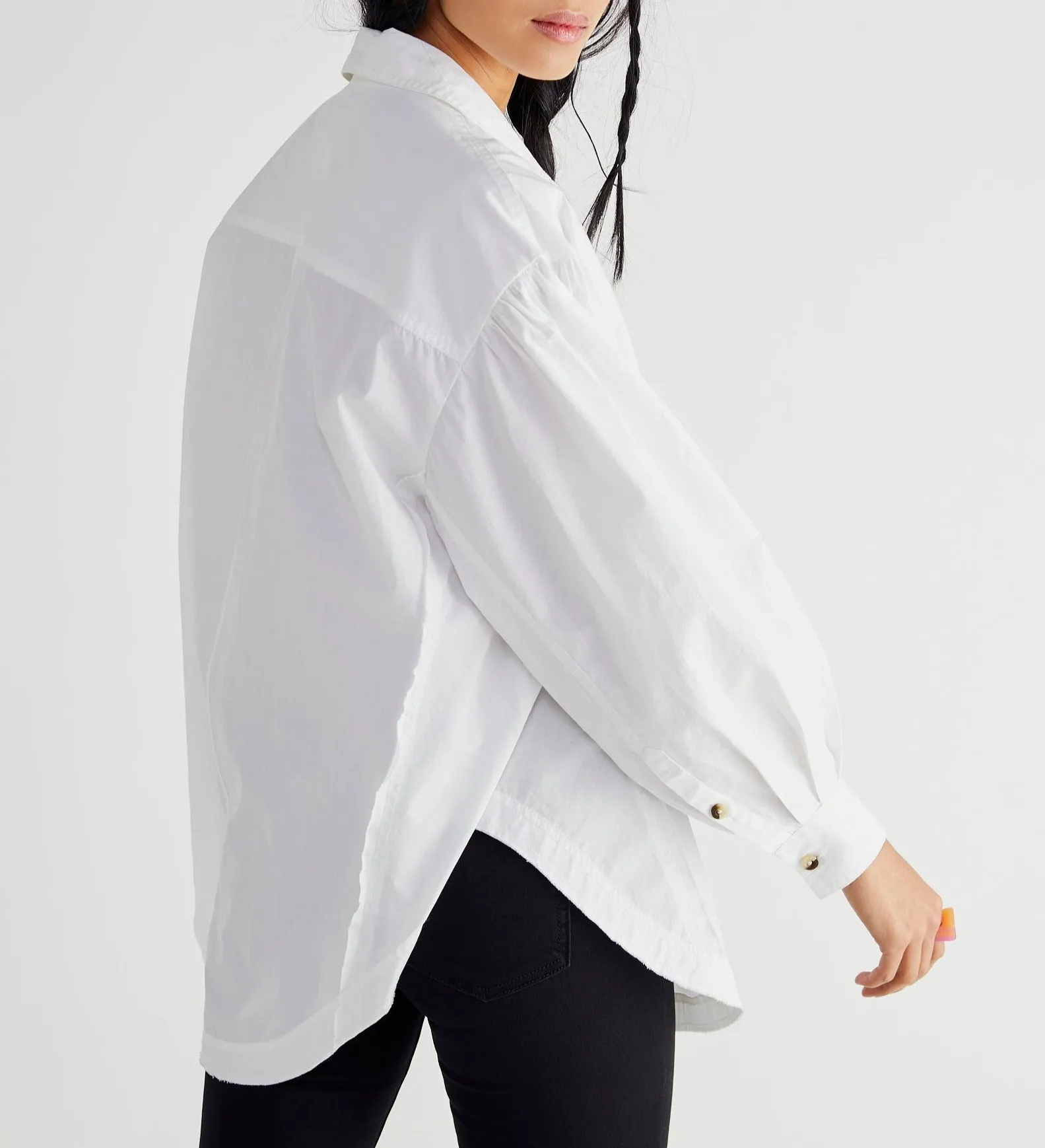 Free People Happy Hour Poplin Top