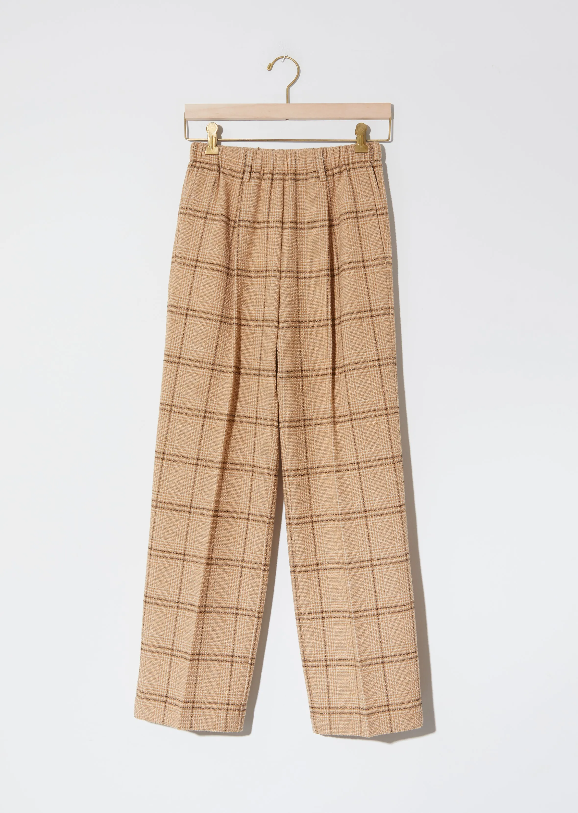 Glen Check Wool Blend Pants