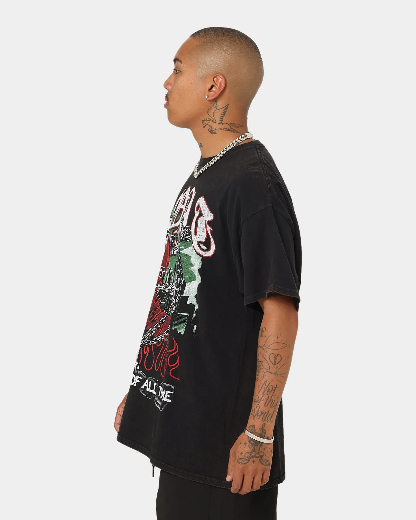 Goat Crew Goat Skull Vintage T-Shirt Black Wash