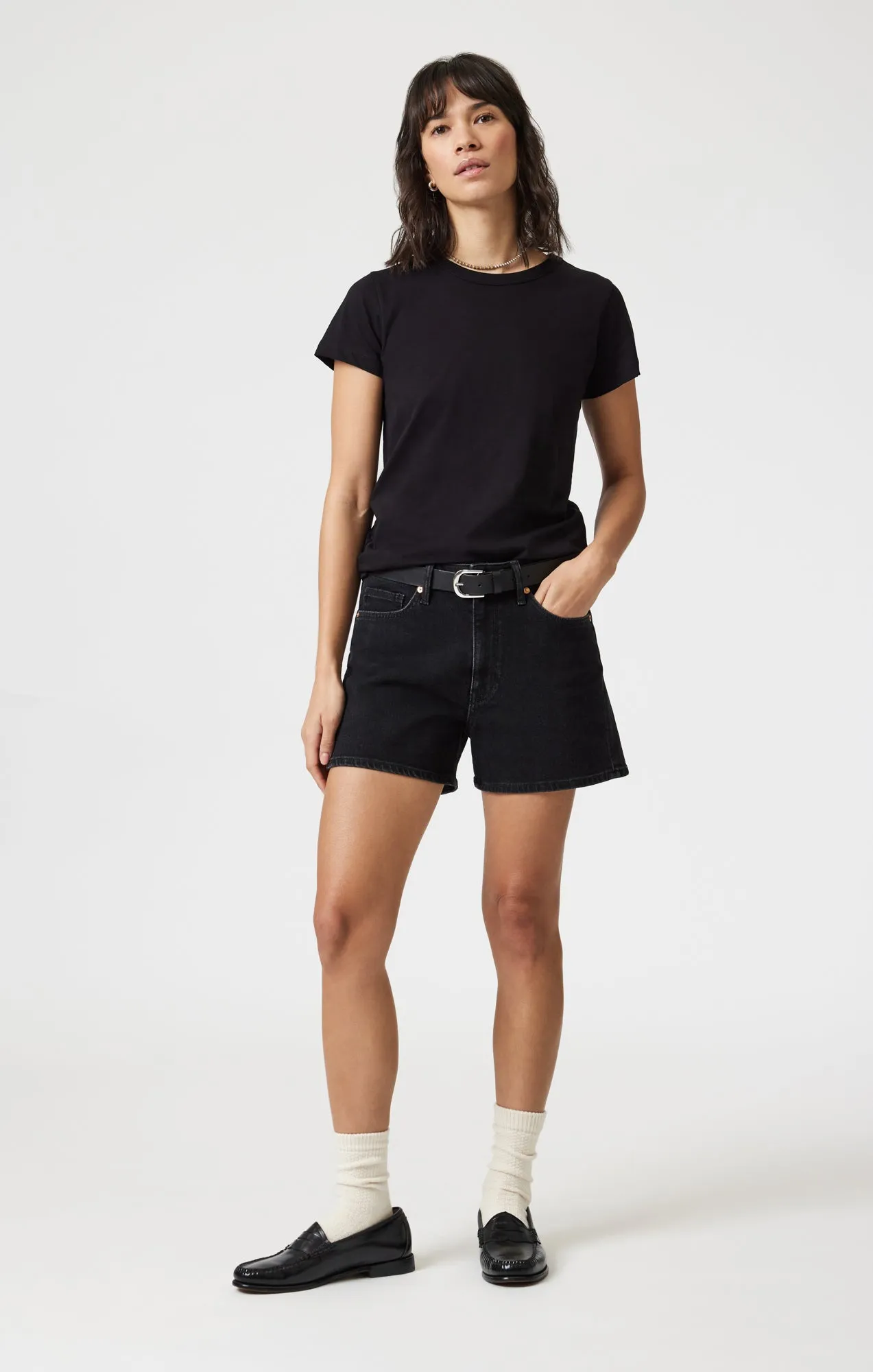 HEIDI SHORTS IN DARK SMOKE 90'S