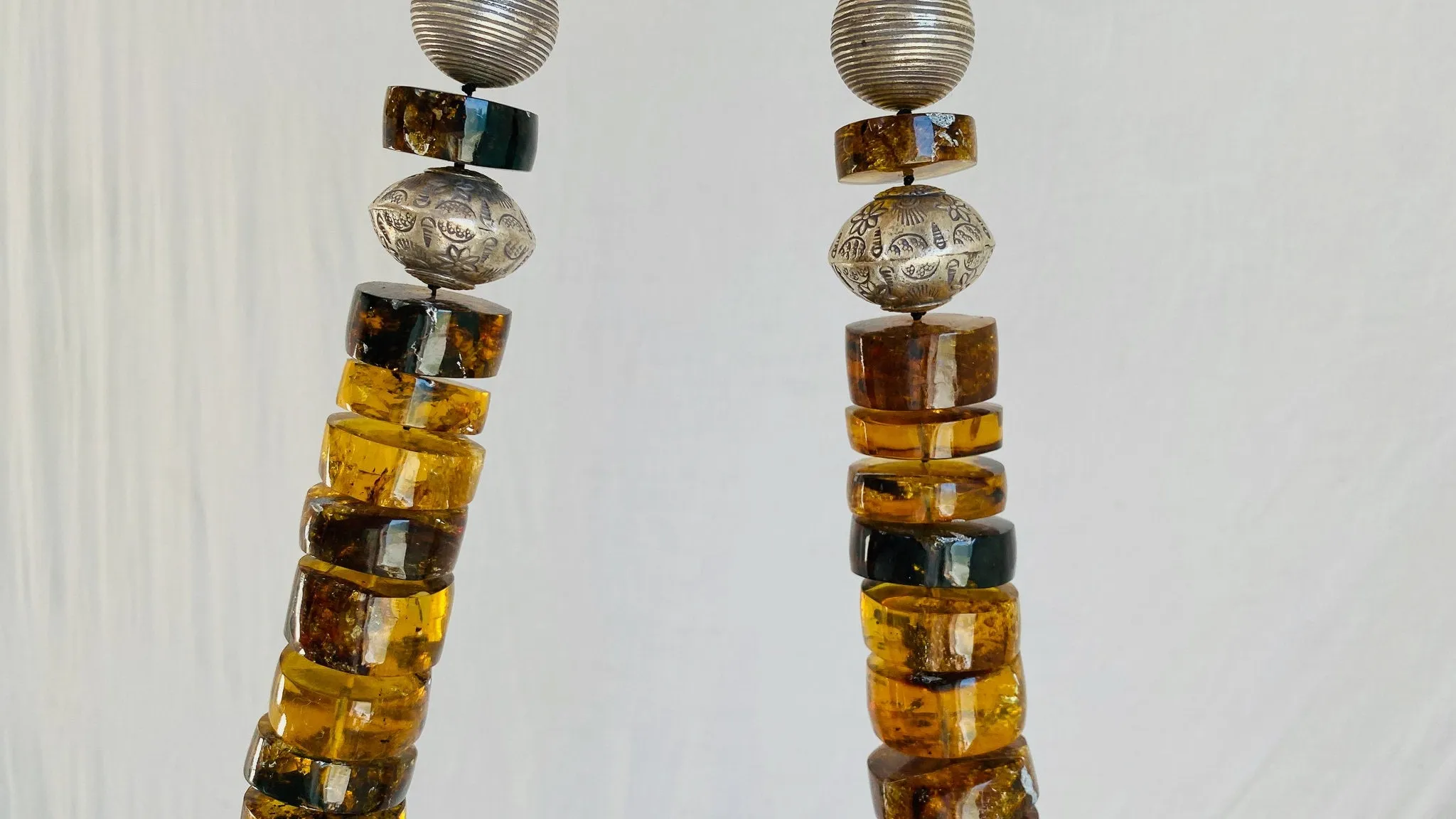 Huge Amber Heishi Beaded Necklace. Mexican Amber. ***IN COMPLIANCE with Etsy Regulations***