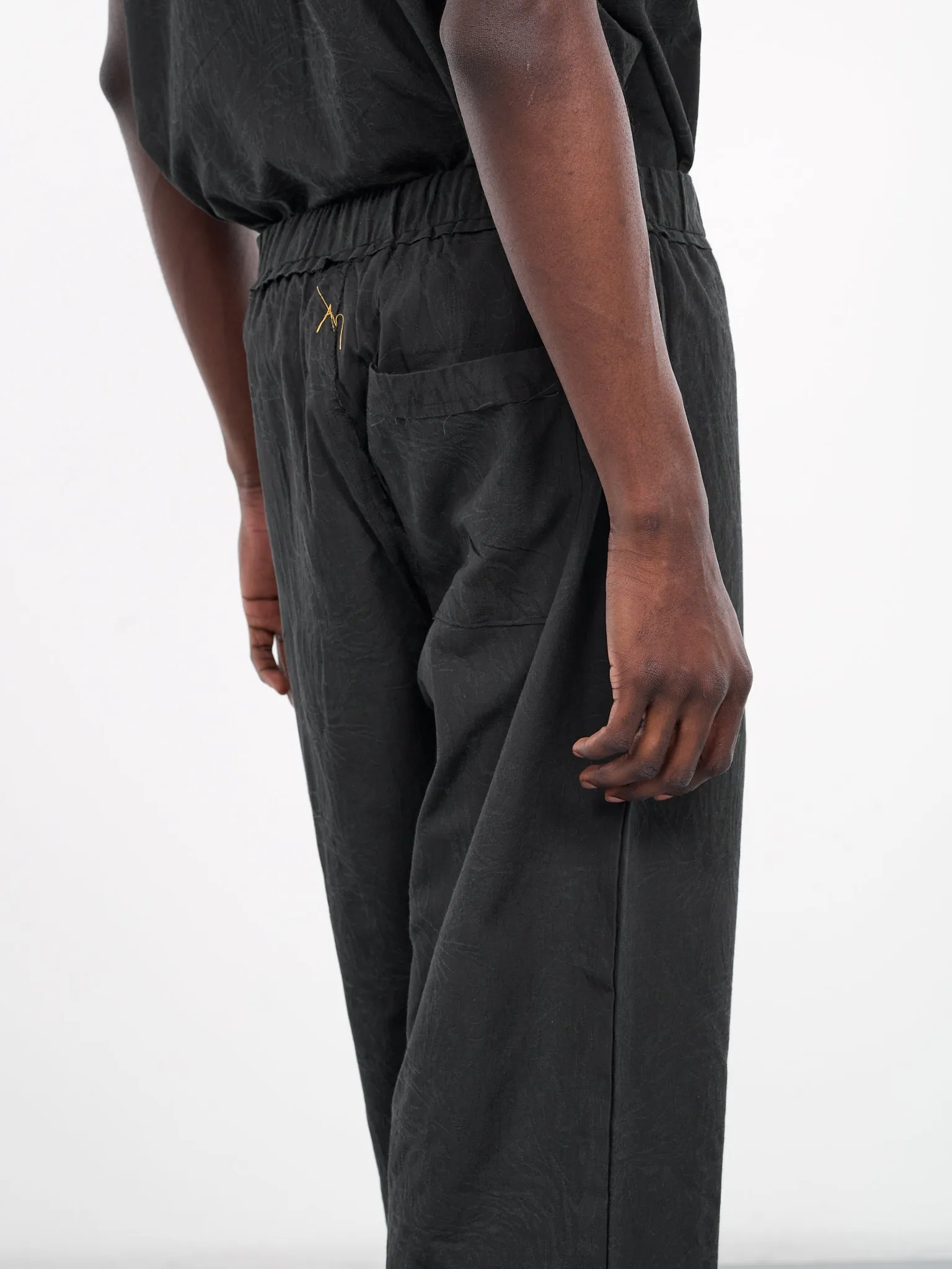 Jacquard Cropped Pants (AIR03P009-BLACK)