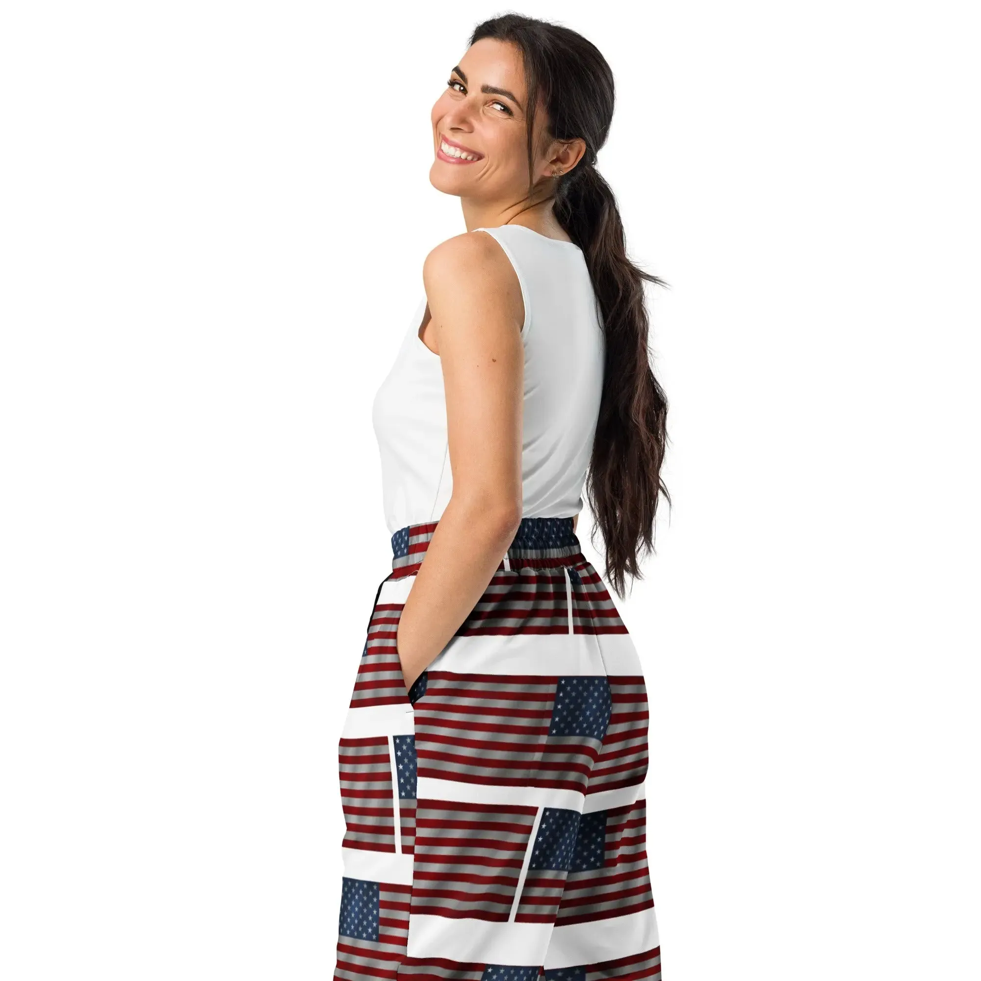 Joggers American Flag Wide-leg