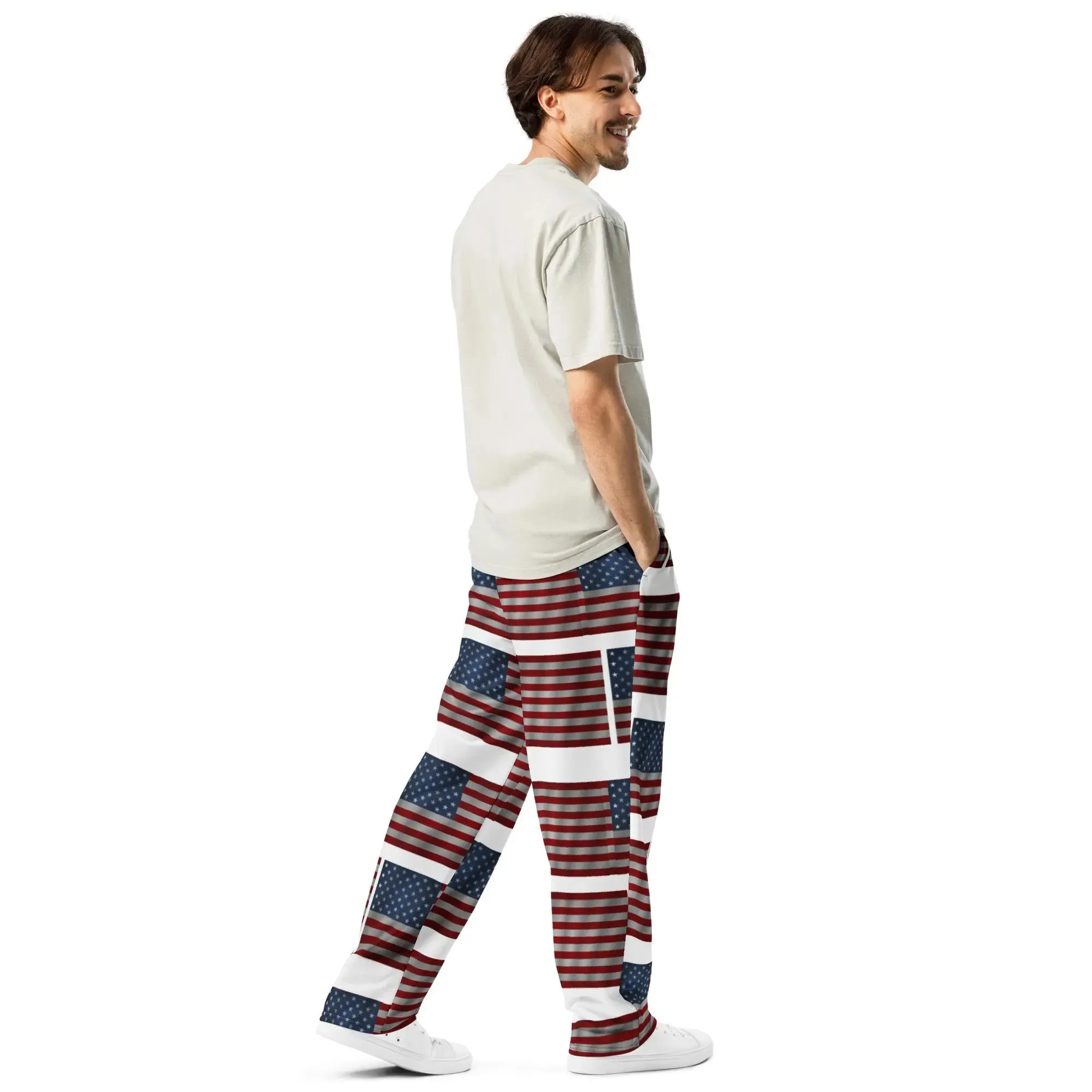 Joggers American Flag Wide-leg