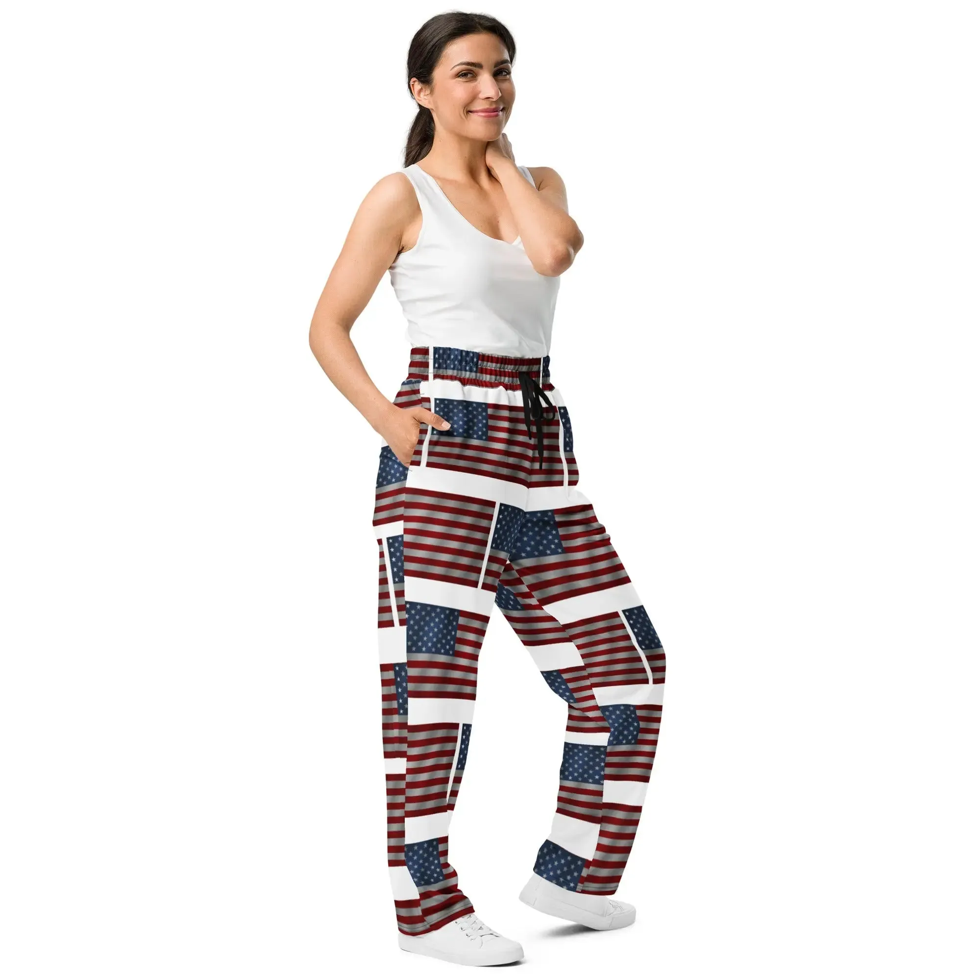 Joggers American Flag Wide-leg