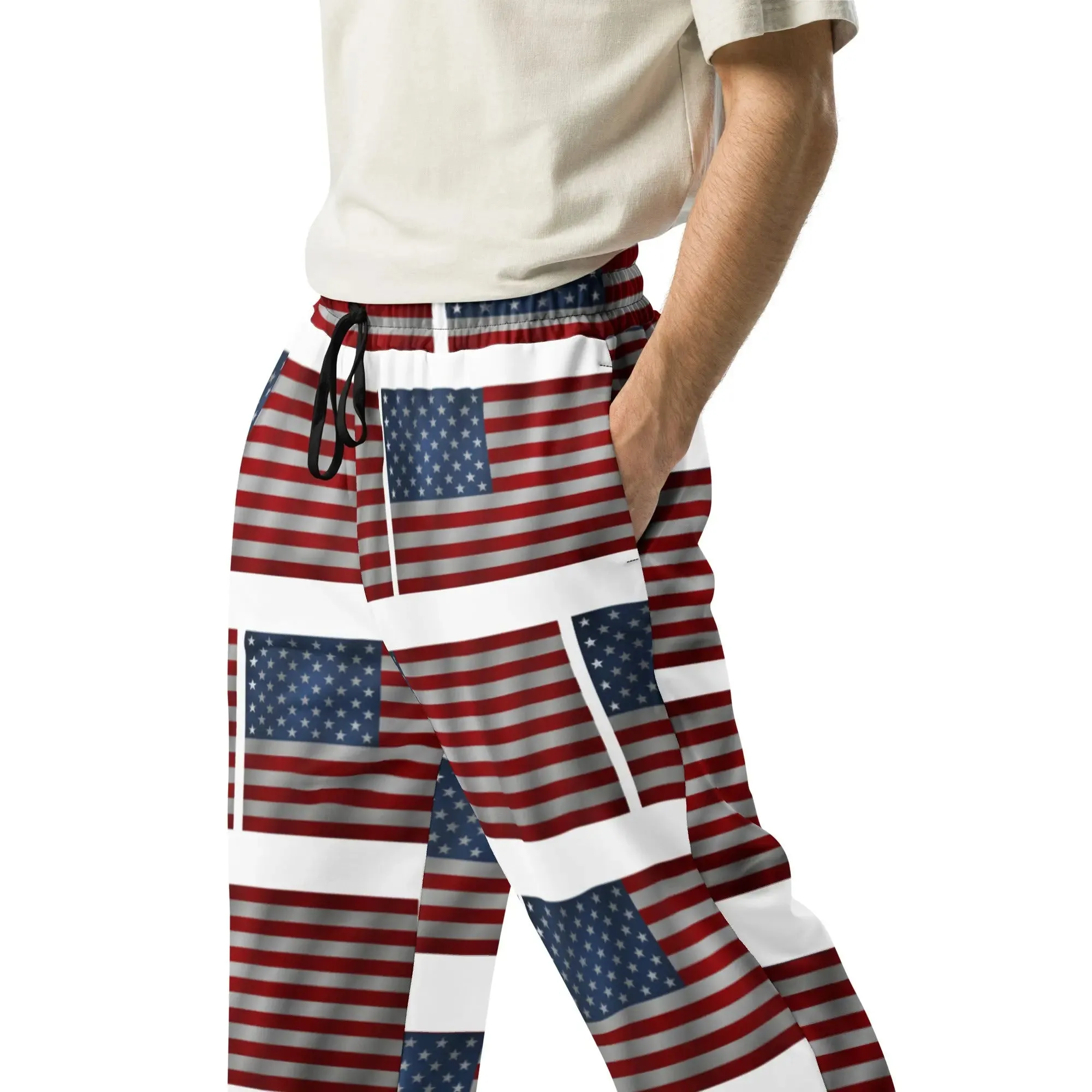 Joggers American Flag Wide-leg
