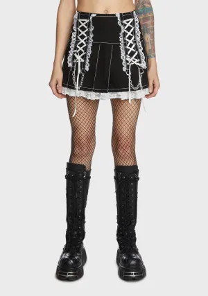 Lace Pleated Skirt