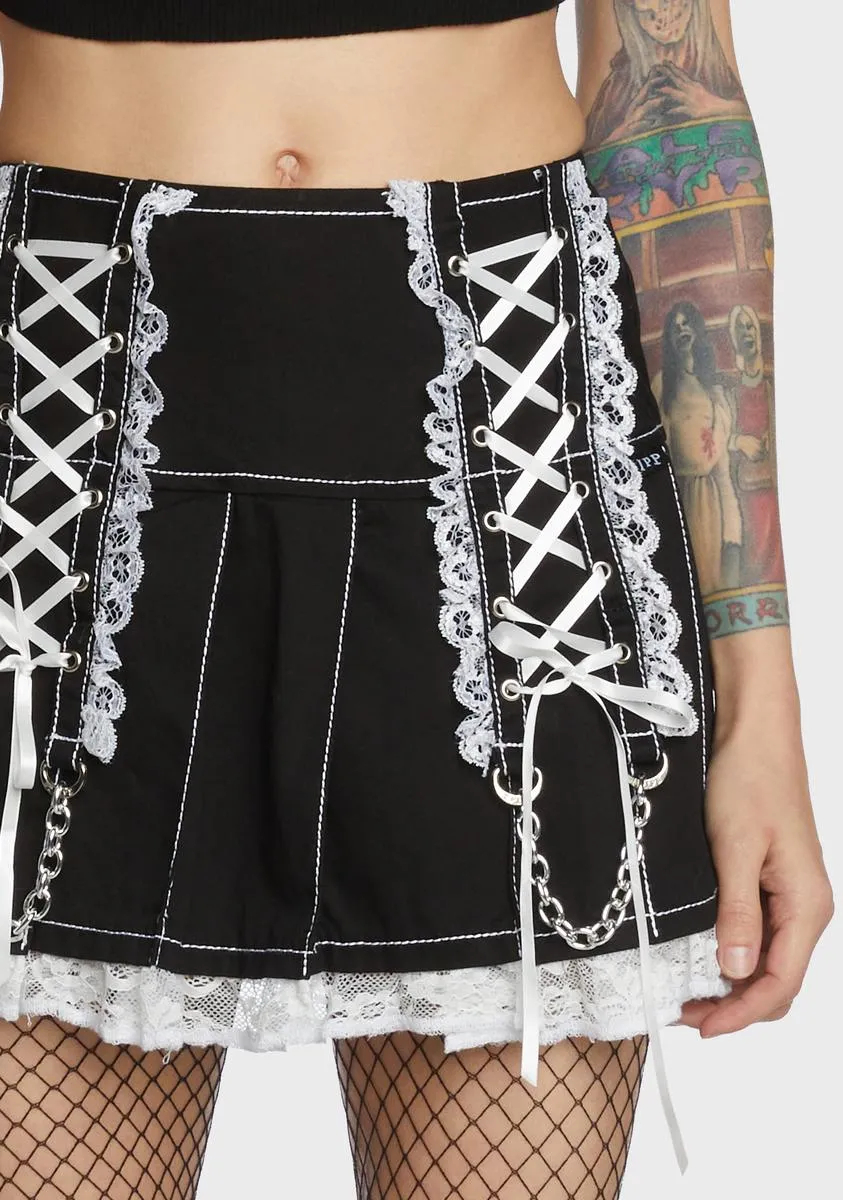 Lace Pleated Skirt