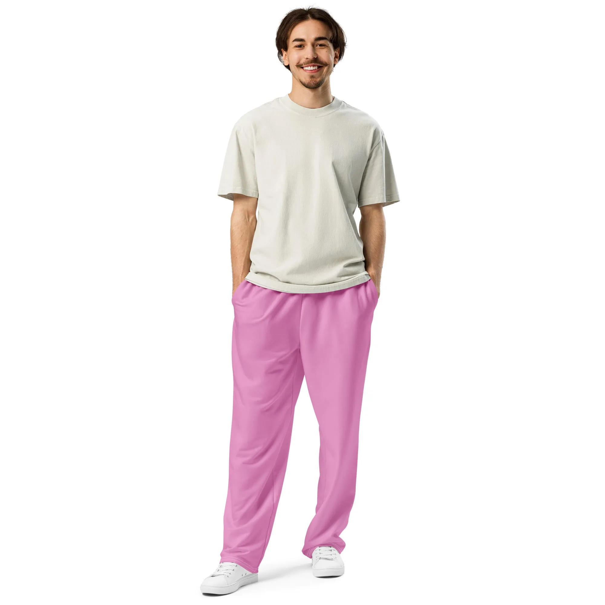 Lavender Rose Wide Leg Joggers (Premium Solid Colour Wide Leg Joggers Unisex)