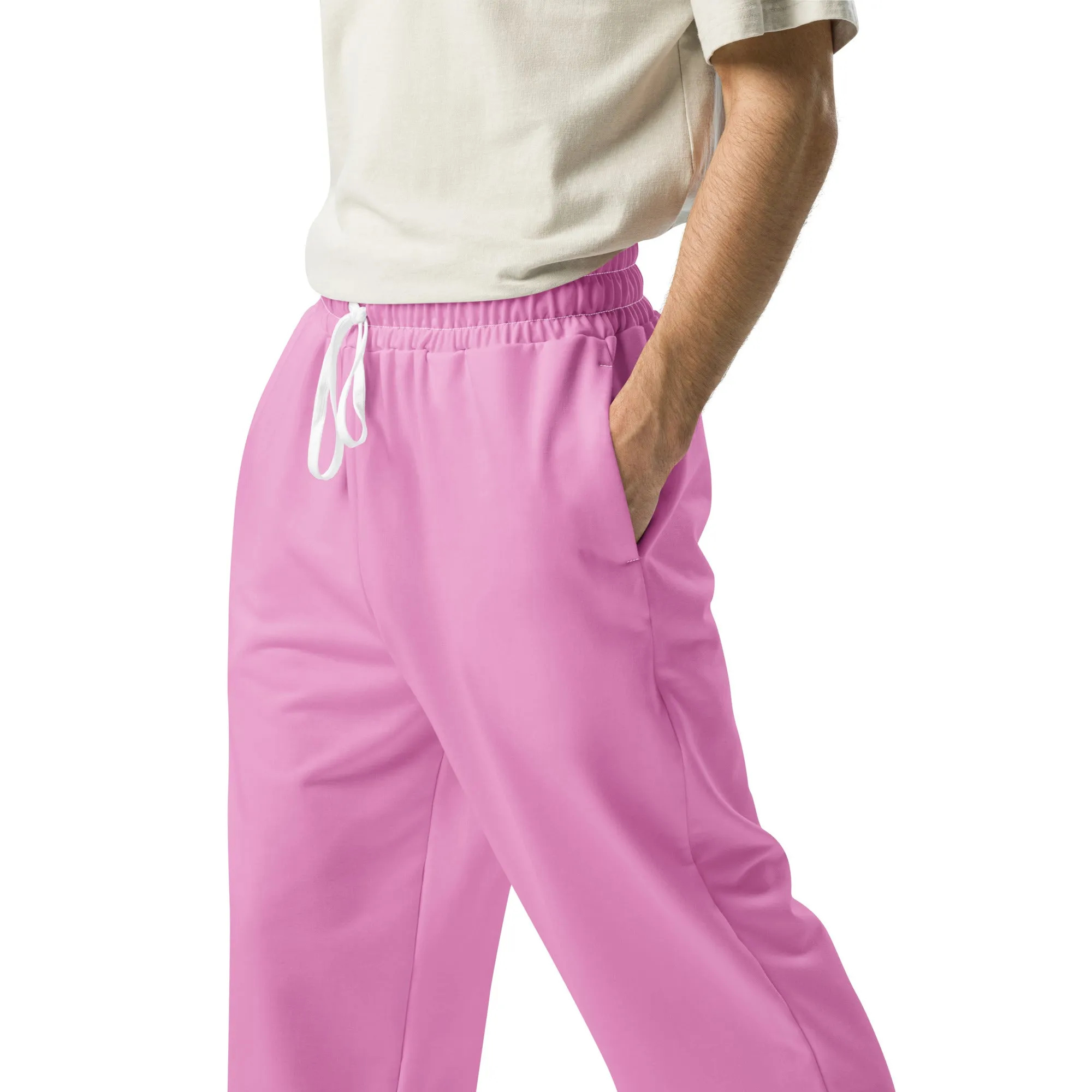 Lavender Rose Wide Leg Joggers (Premium Solid Colour Wide Leg Joggers Unisex)