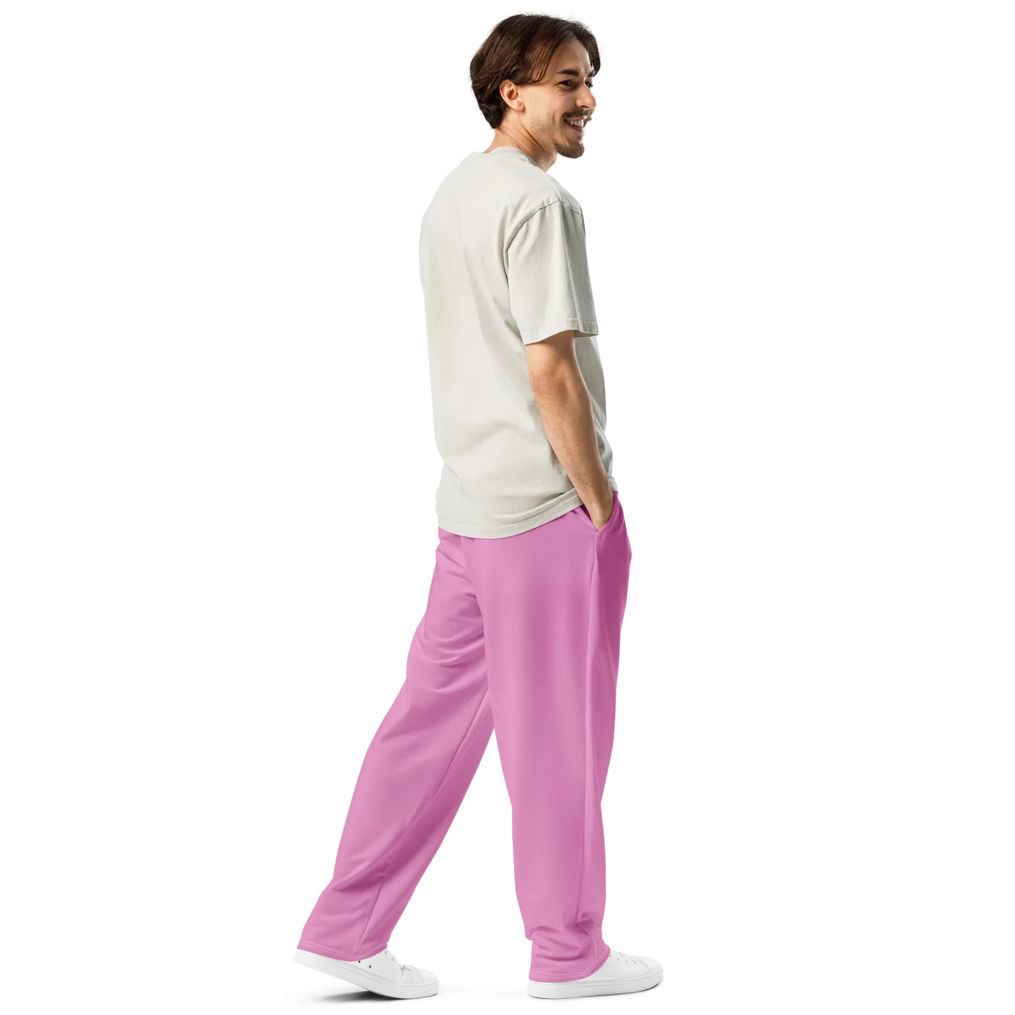 Lavender Rose Wide Leg Joggers (Premium Solid Colour Wide Leg Joggers Unisex)