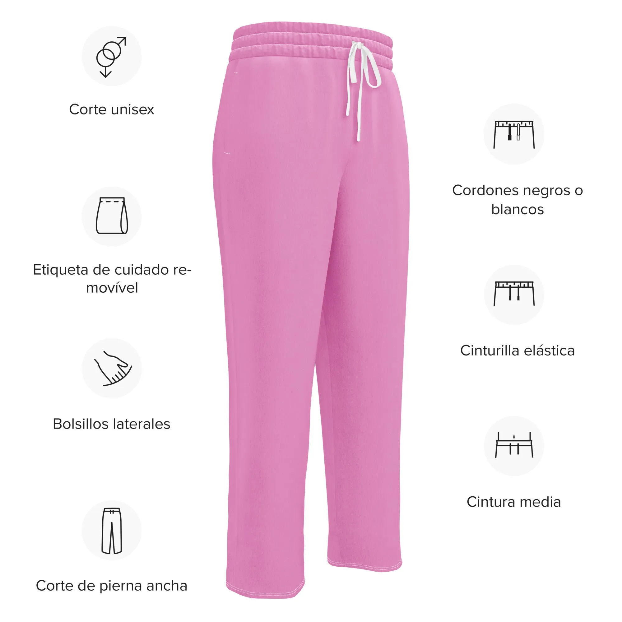 Lavender Rose Wide Leg Joggers (Premium Solid Colour Wide Leg Joggers Unisex)