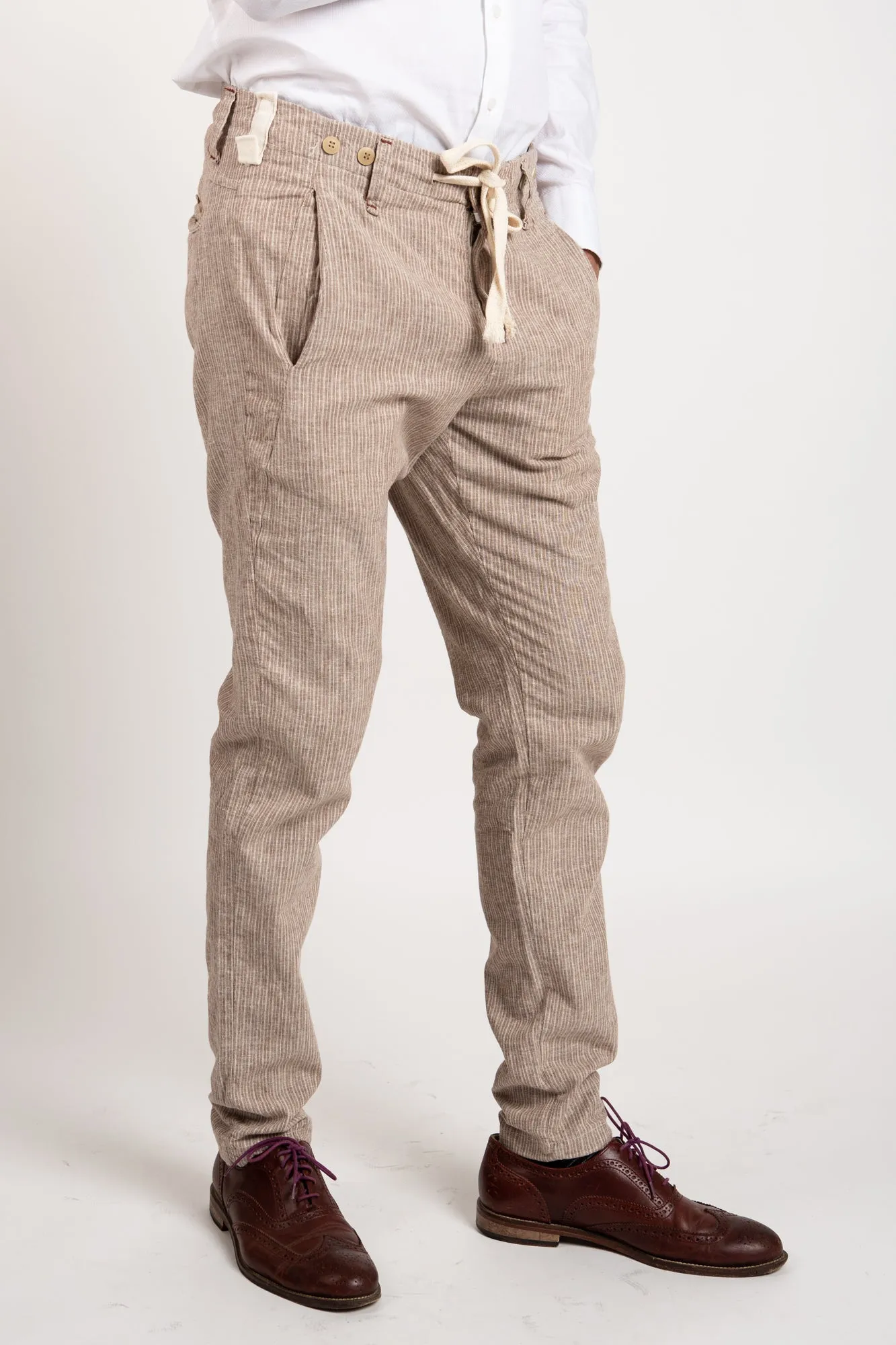 Linen Pants PE37 - Brown