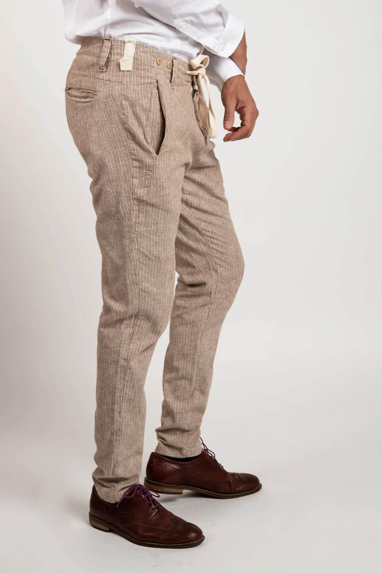 Linen Pants PE37 - Brown