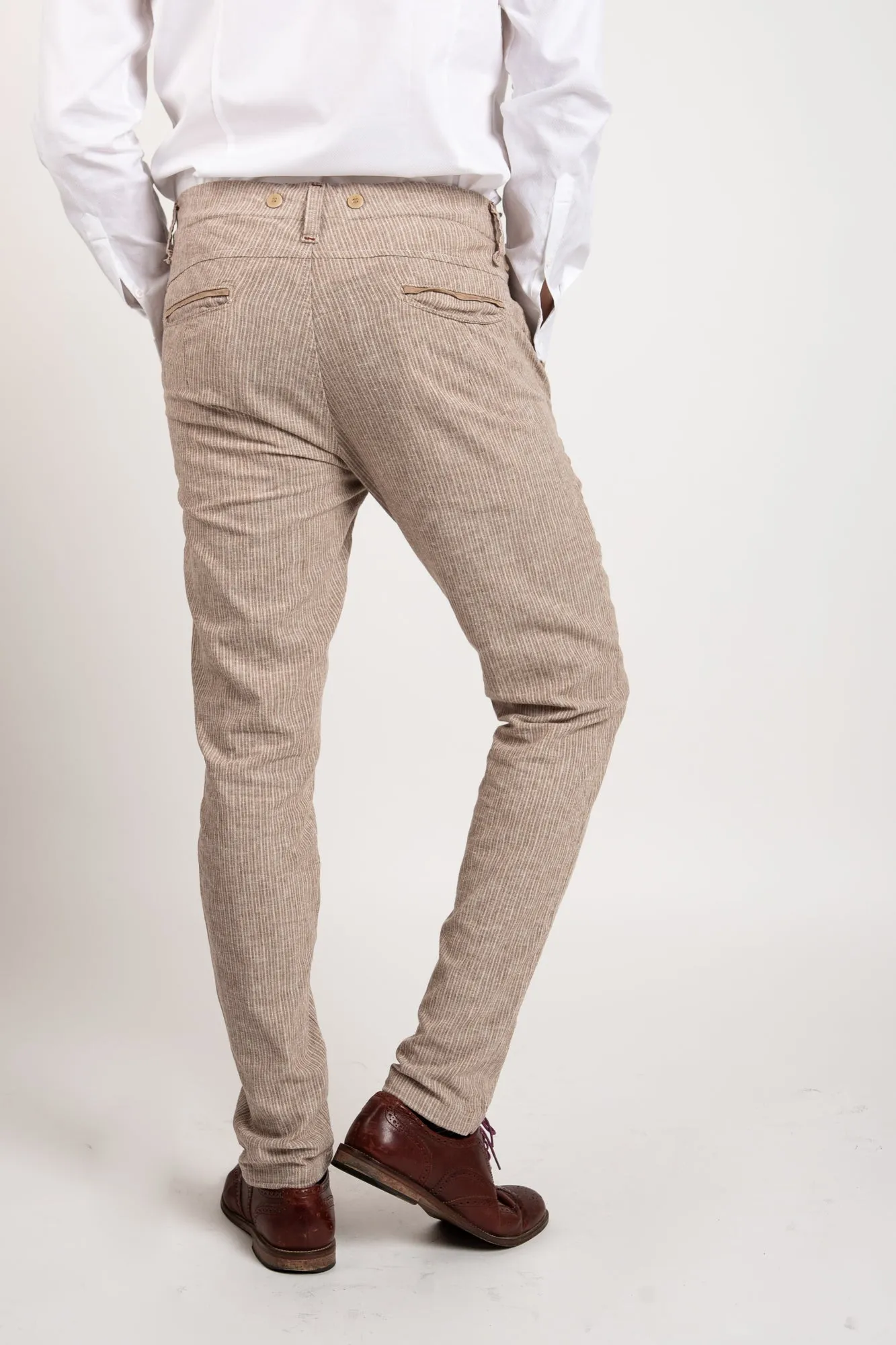 Linen Pants PE37 - Brown