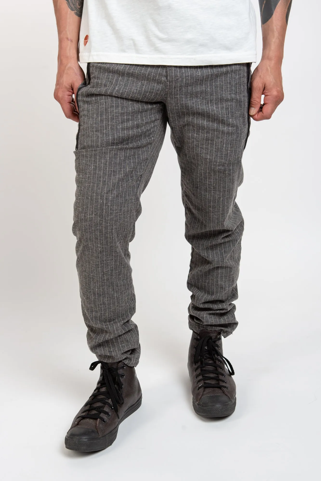Linen Pants PE40 - Grey