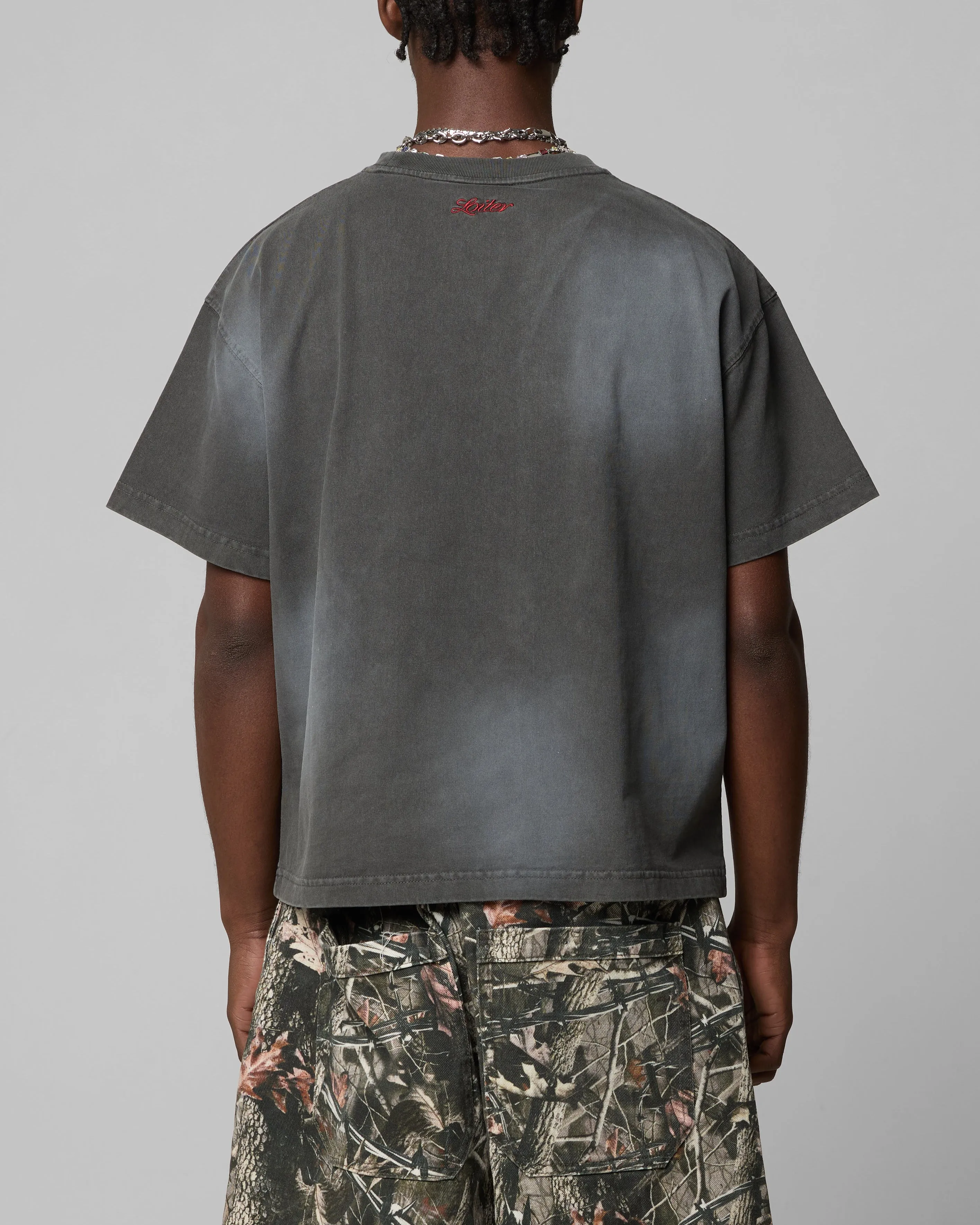 Loiter Boxer Fitted T-Shirt Black Wash