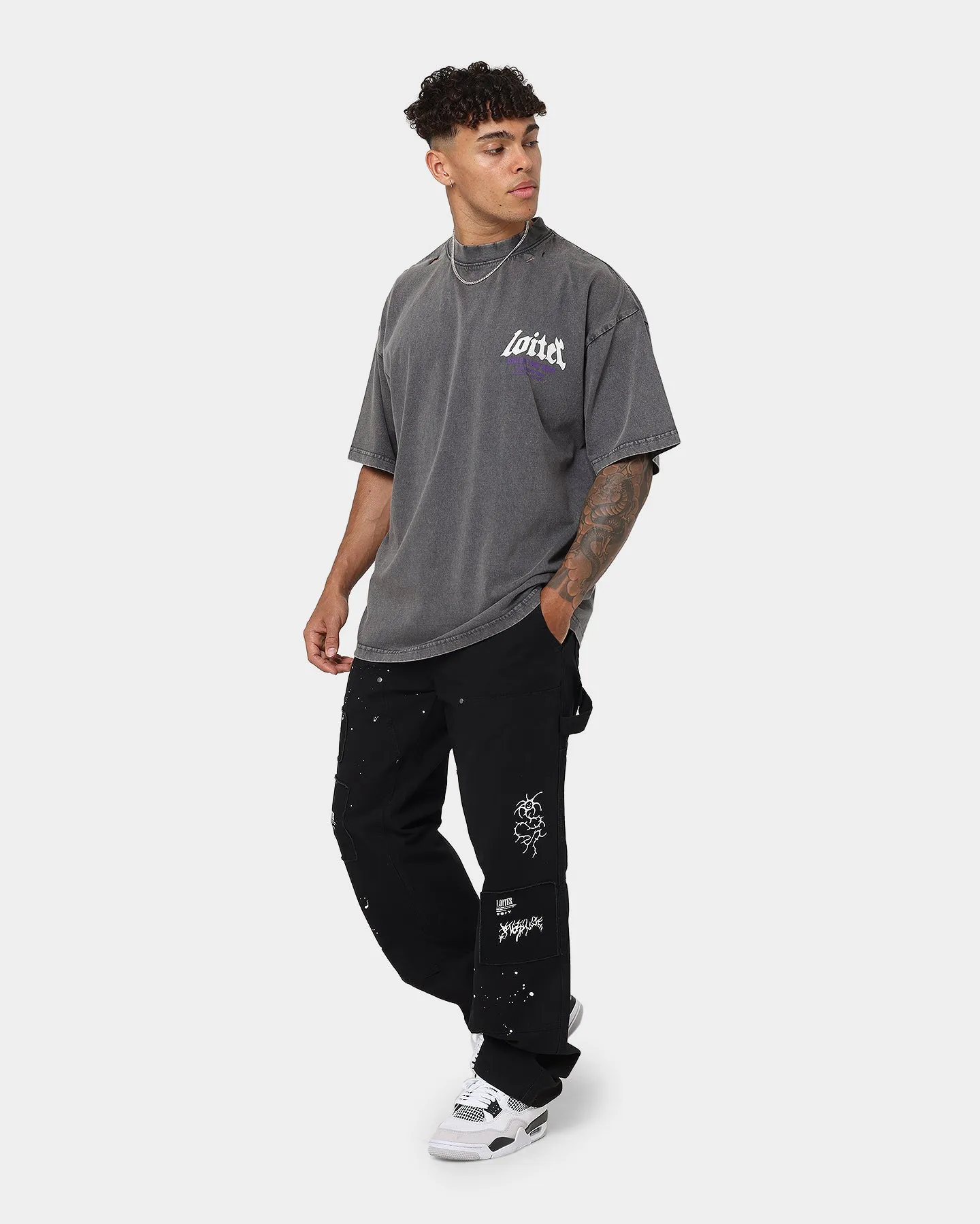 Loiter Retrograde Vintage T-Shirt Charcoal