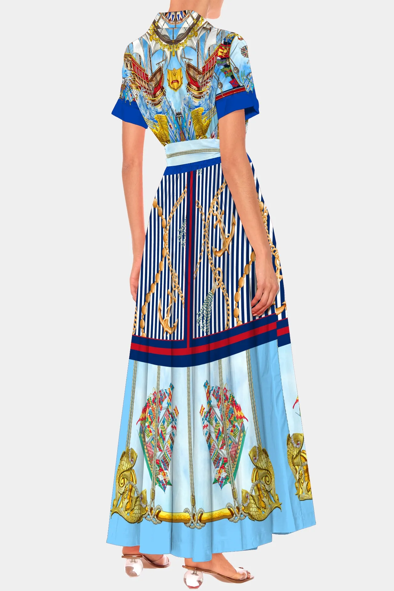 Nautical Stripes Maxi Sundress