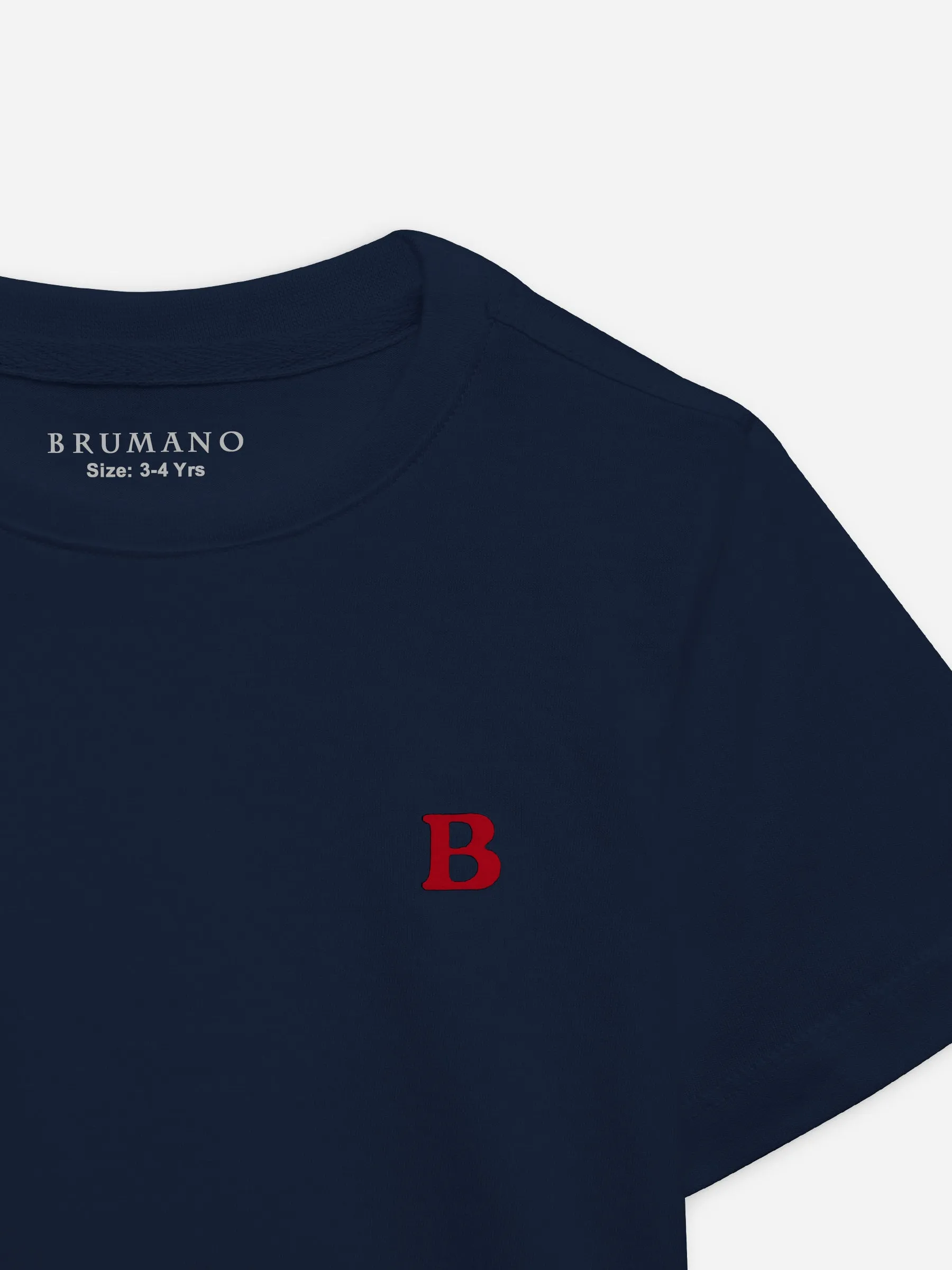 Navy Blue Basic 100% Cotton Casual Tee