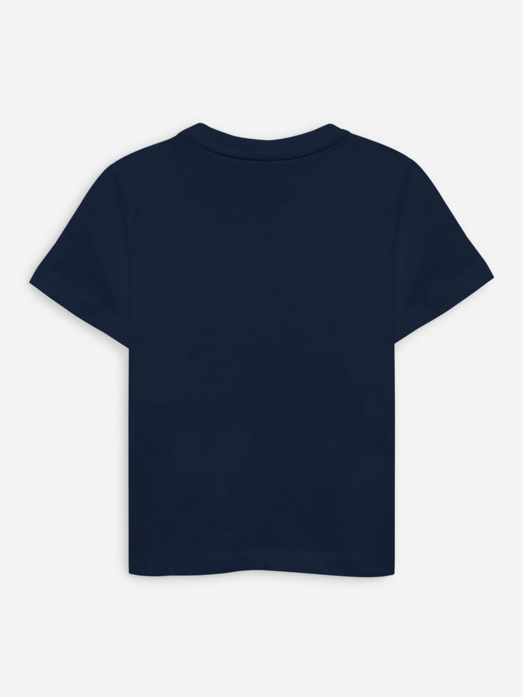 Navy Blue Basic 100% Cotton Casual Tee