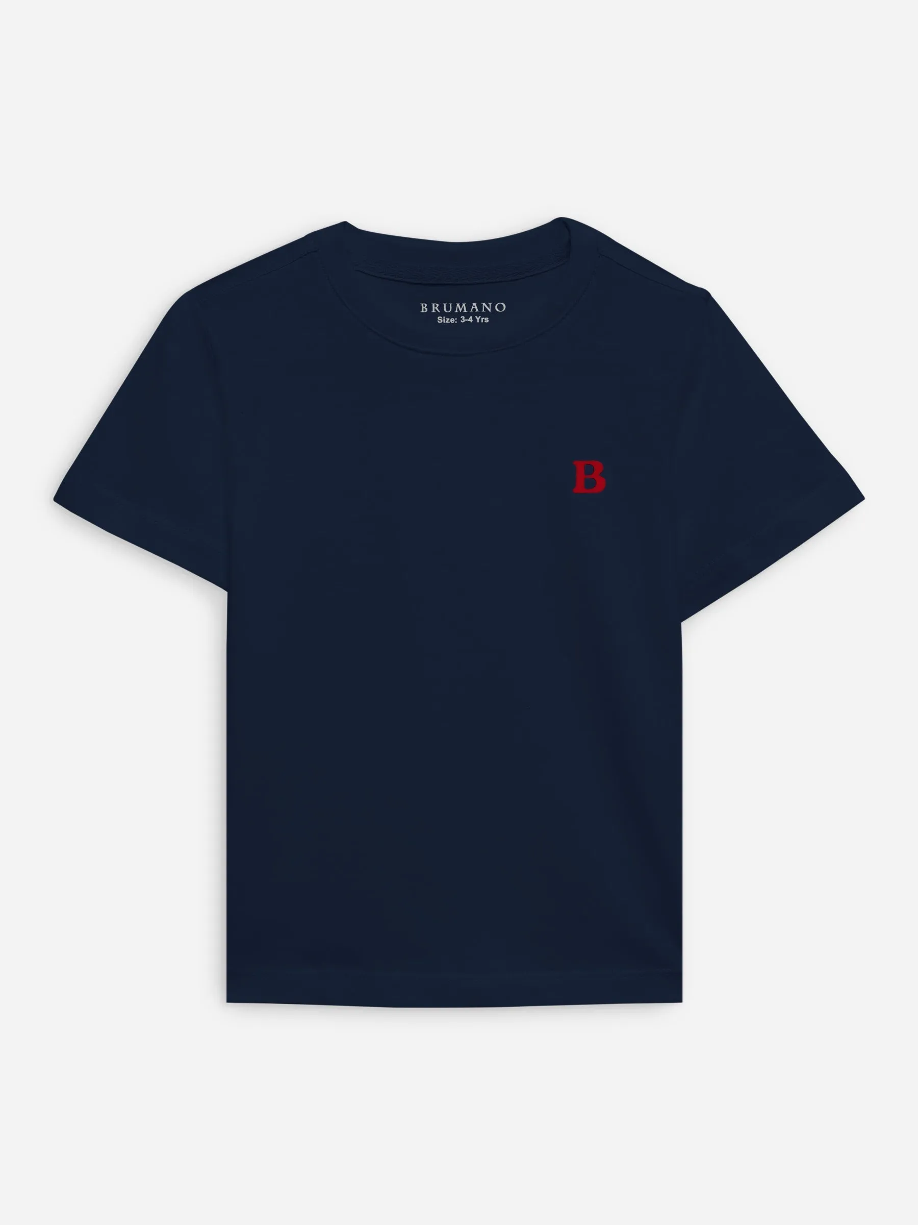 Navy Blue Basic 100% Cotton Casual Tee