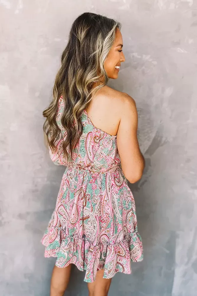 Paisley Belted Dress