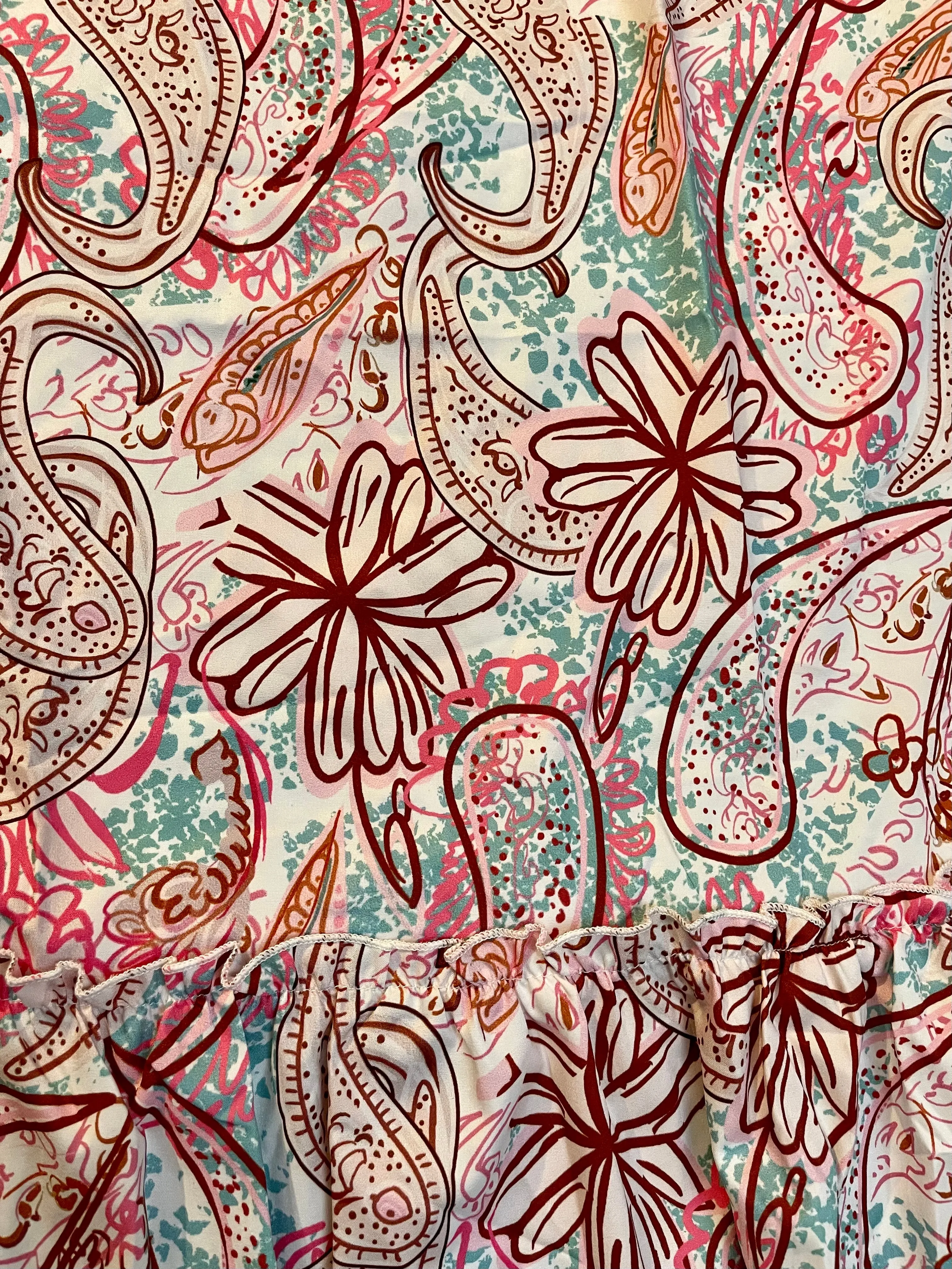 Paisley Belted Dress
